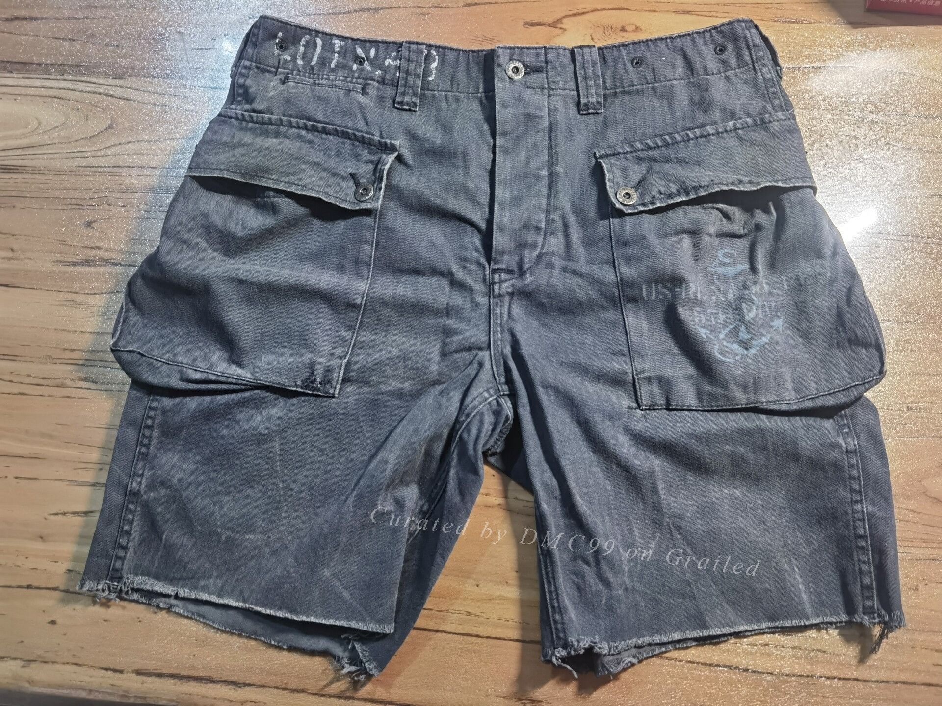 RRL Ralph Lauren RRL Ralph Lauren Vintage Distressed Blue Shorts Size US 30 / EU 46 - 1 Thumbnail