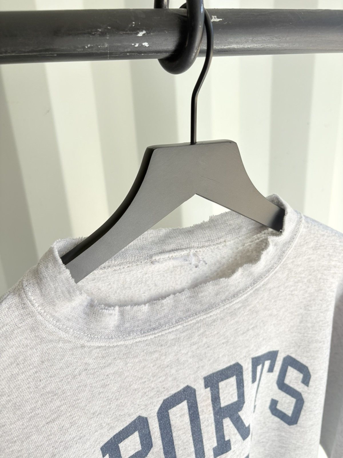 Thrashed Sports Sun Faded Distressed Sweater ERD Grunge Boxy