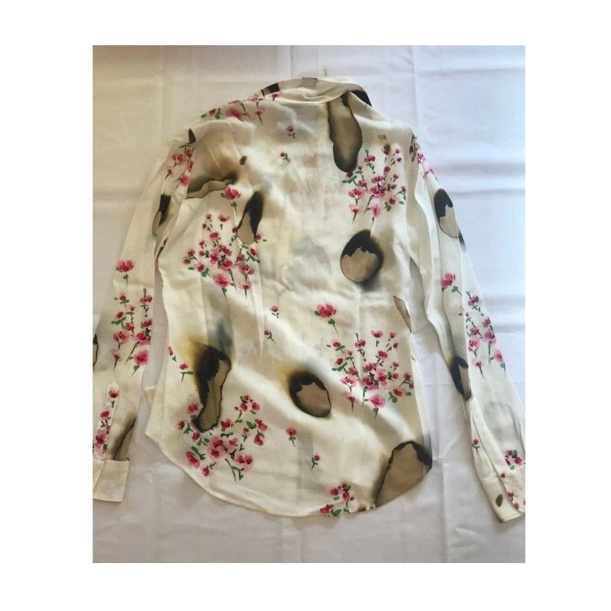 Moschino AW16 MOSCHINO COUTURE JEREMY SCOTT BURNT EFFECT SILK BLOUSE Size S / US 4 / IT 40 - 7 Thumbnail