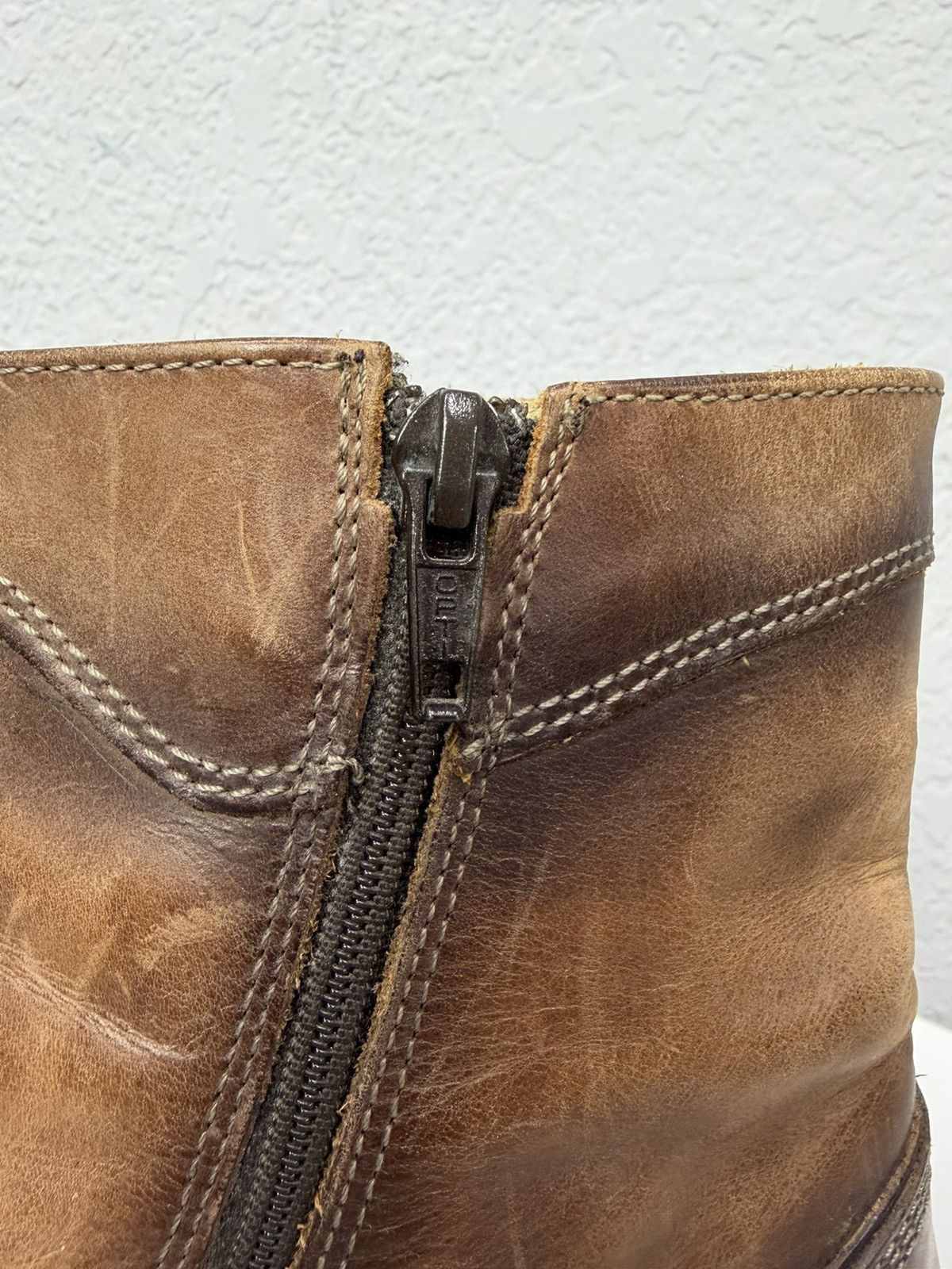 Hedi Slimane Vintage Y2K Black Leather Side Zip Boots Guidi Marsell Style Size US 9 / EU 42 - 10 Thumbnail