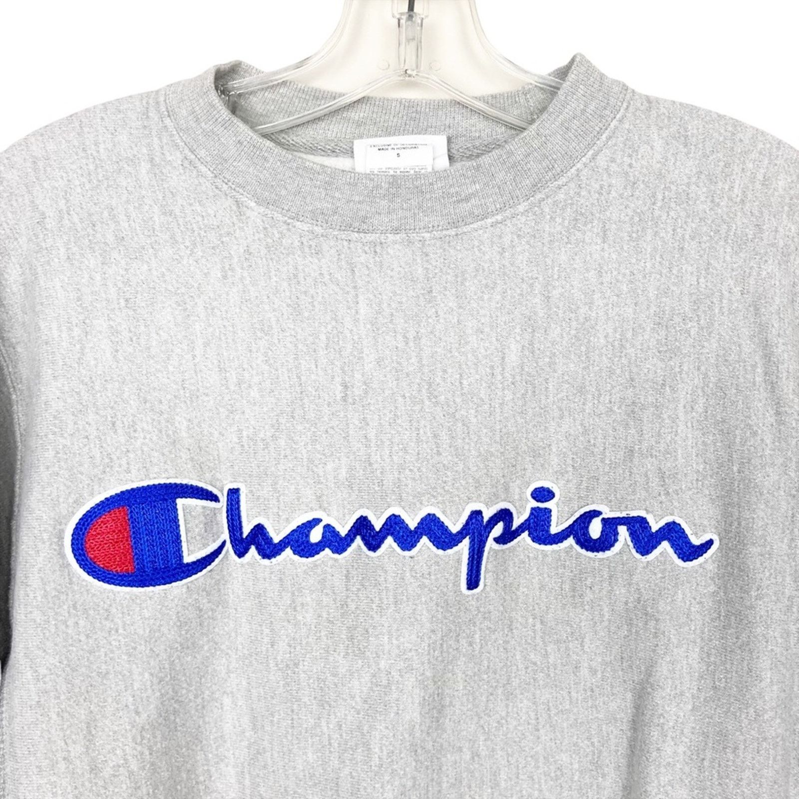 Champion Vintage Champion Reverse Weave Gray Spellout Sweatshirt Sz S Size S / US 4 / IT 40 - 2 Thumbnail