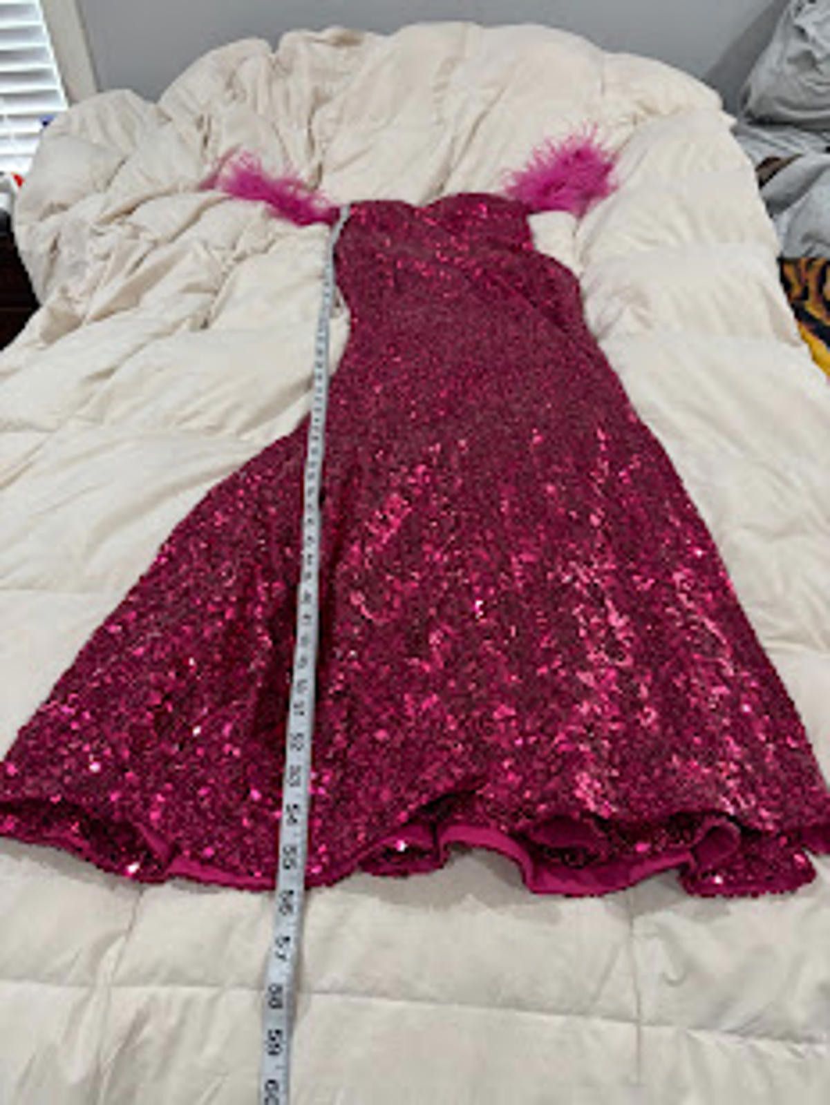 Other Faeriesty Pink Sequin Strapless Dress &Feather Detail Size M Size M / US 6-8 / IT 42-44 - 5 Thumbnail