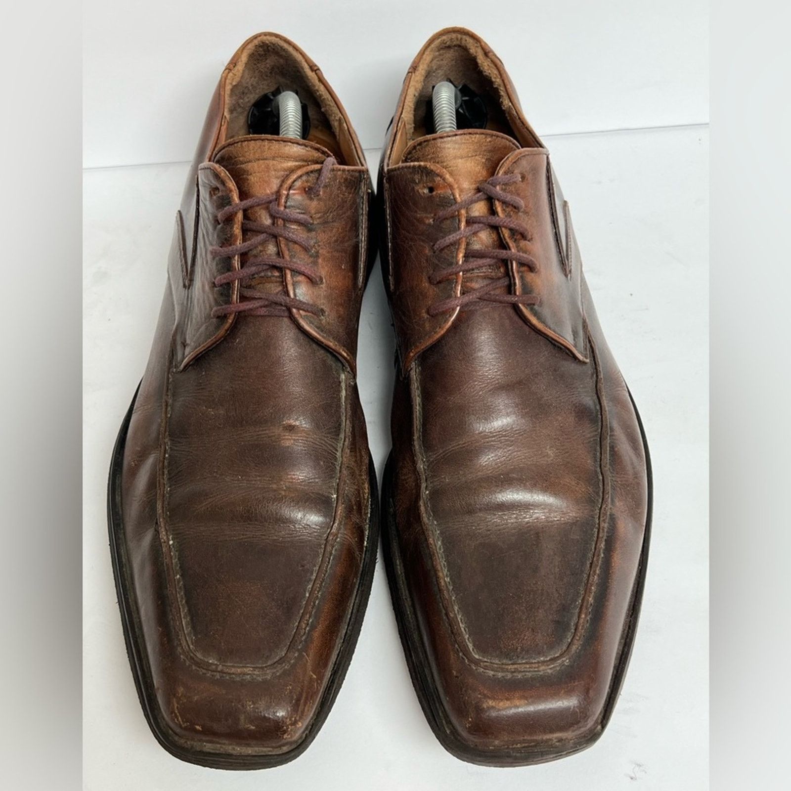 LLOYD LLOYD Leather Shoes Brown Square Toe Vintage Derby German Size US 10.5 / EU 43-44 - 6 Thumbnail