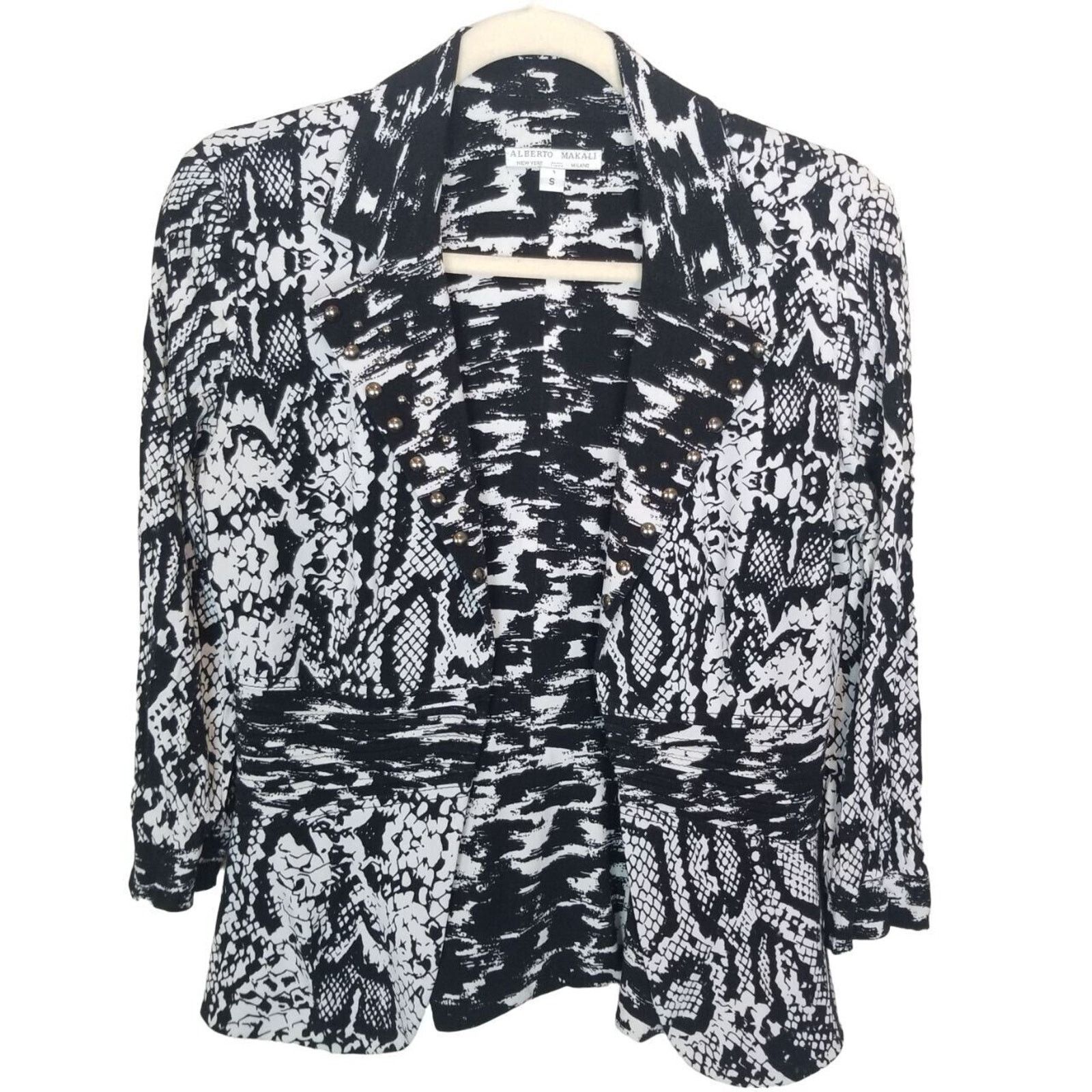 Alberto Alberto Makali Artsy Blazer Jacket Studded Abstract Size S Size S / US 4 / IT 40 - 1 Thumbnail