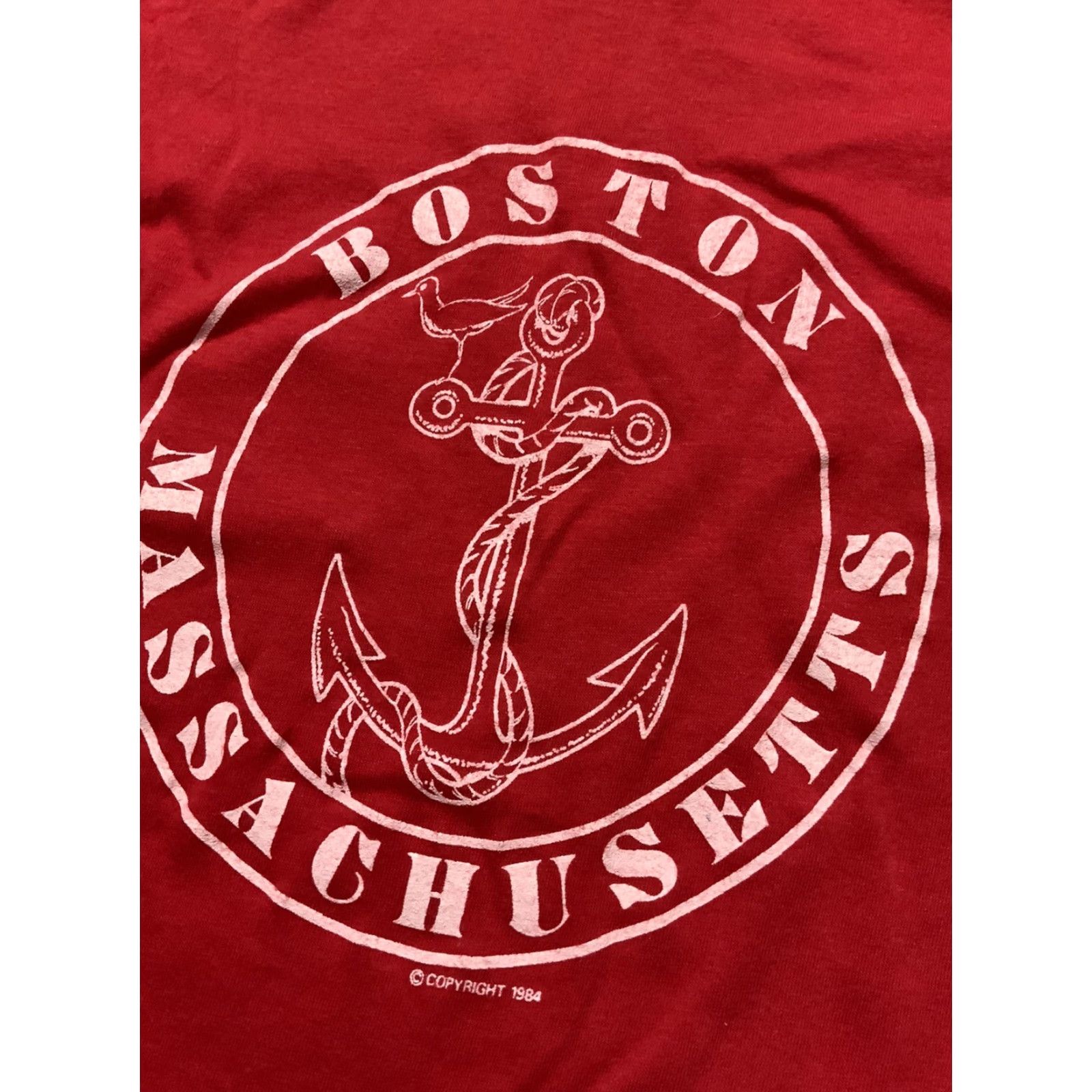 Anvil VINTAGE 80s 1984 Ched Anvil Boston Anchor Single Stitch T-Shirt M Shirt Mens Size US M / EU 48-50 / 2 - 5 Thumbnail