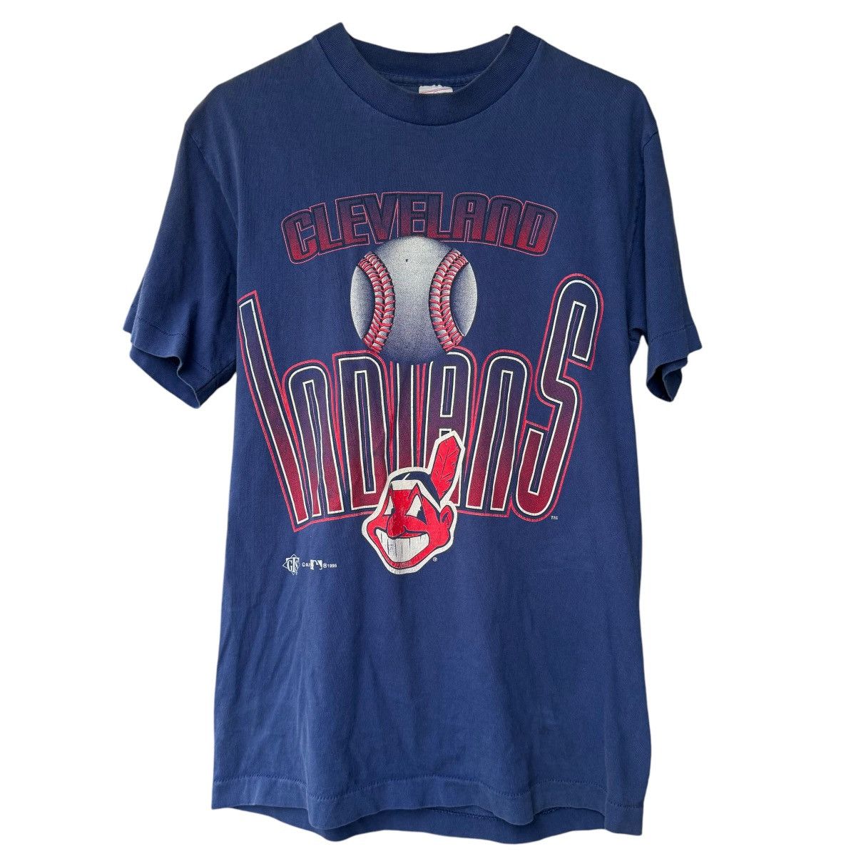 MLB × Vintage vintage chief wahoo cleveland indians mlb baseball t shirt Size US M / EU 48-50 / 2 - 2 Thumbnail