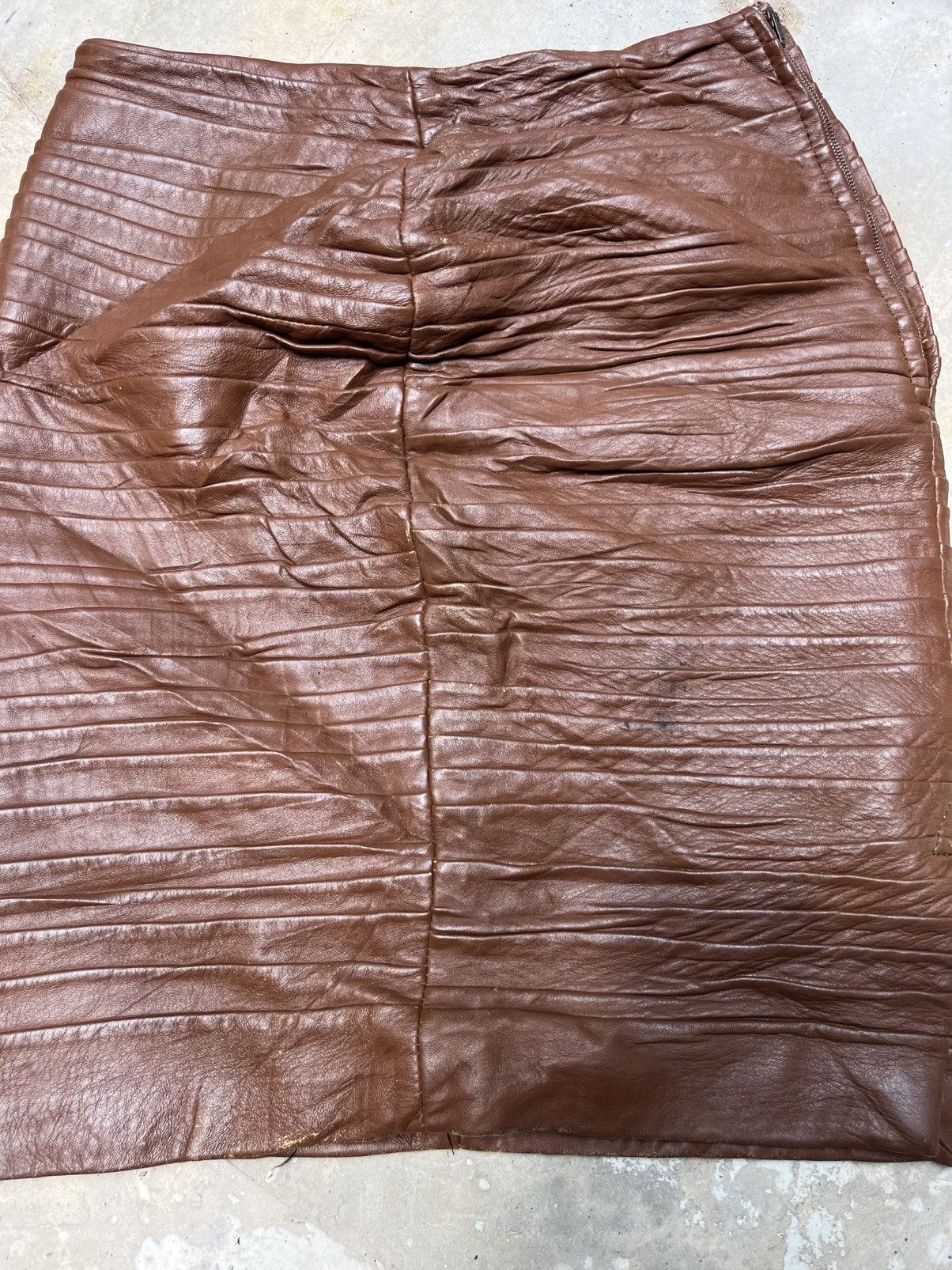 Genuine Leather 💥Vintage 70s Mario Vatorio Made In Italy Skirts Size 27" / US 4 / IT 40 - 4 Thumbnail