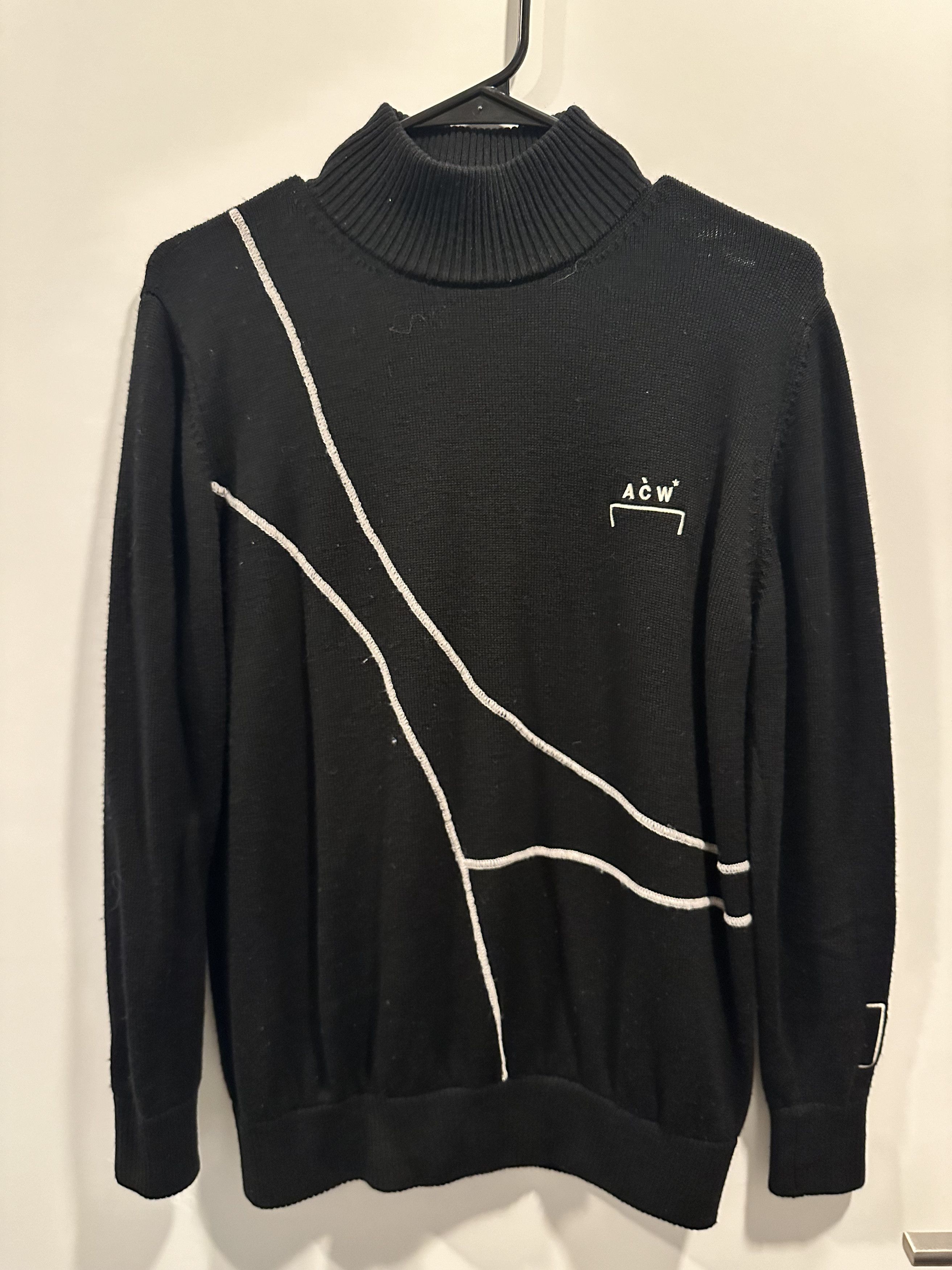 A-COLD-WALL* A-Cold-Wall Women Black High-neck Wool Sweater Size S Size S / US 4 / IT 40 - 1 Thumbnail