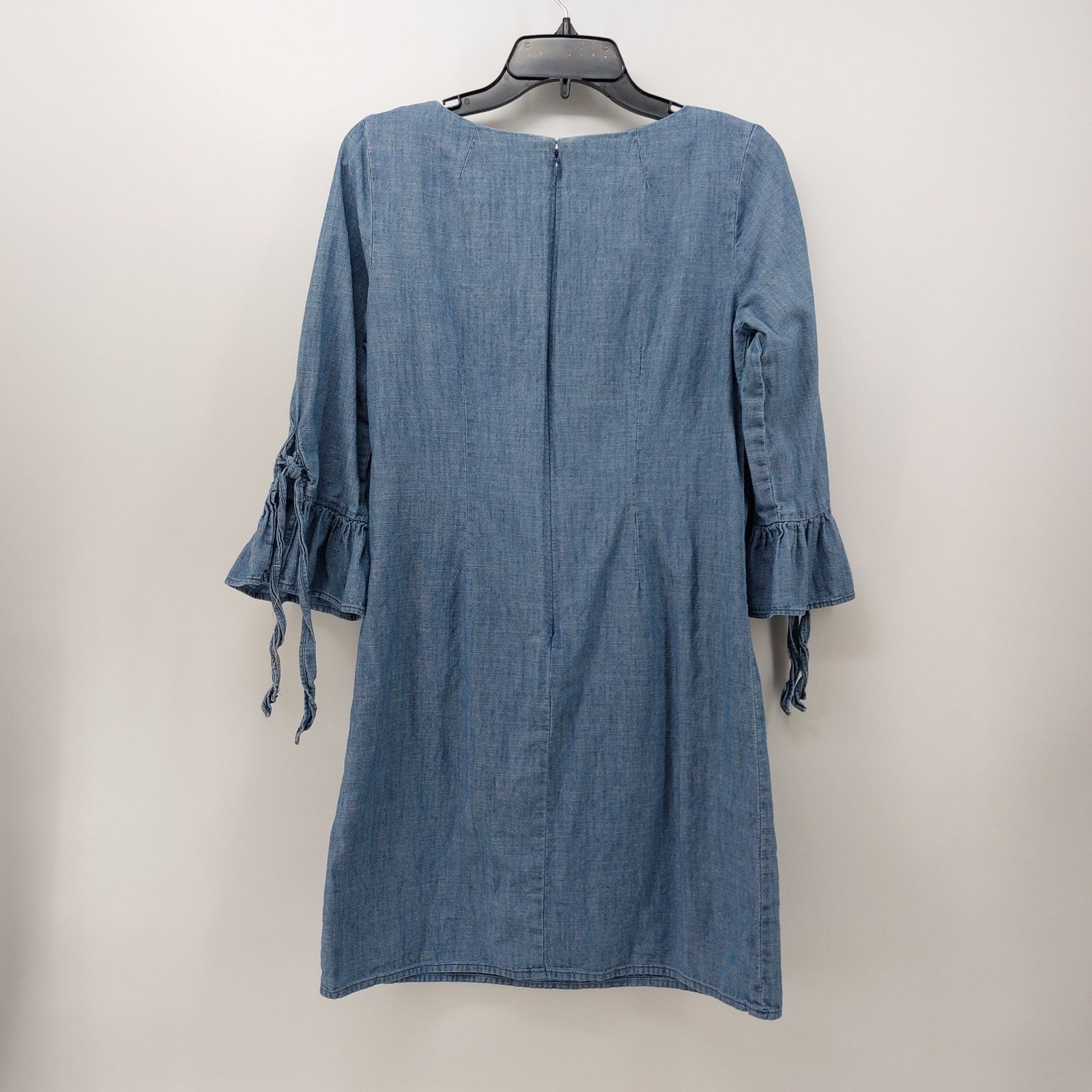 J.Crew J Crew Blue Denim Dress Size 2 Bell Sleeves V-Neck Spring Size XS / US 0-2 / IT 36-38 - 14 Thumbnail
