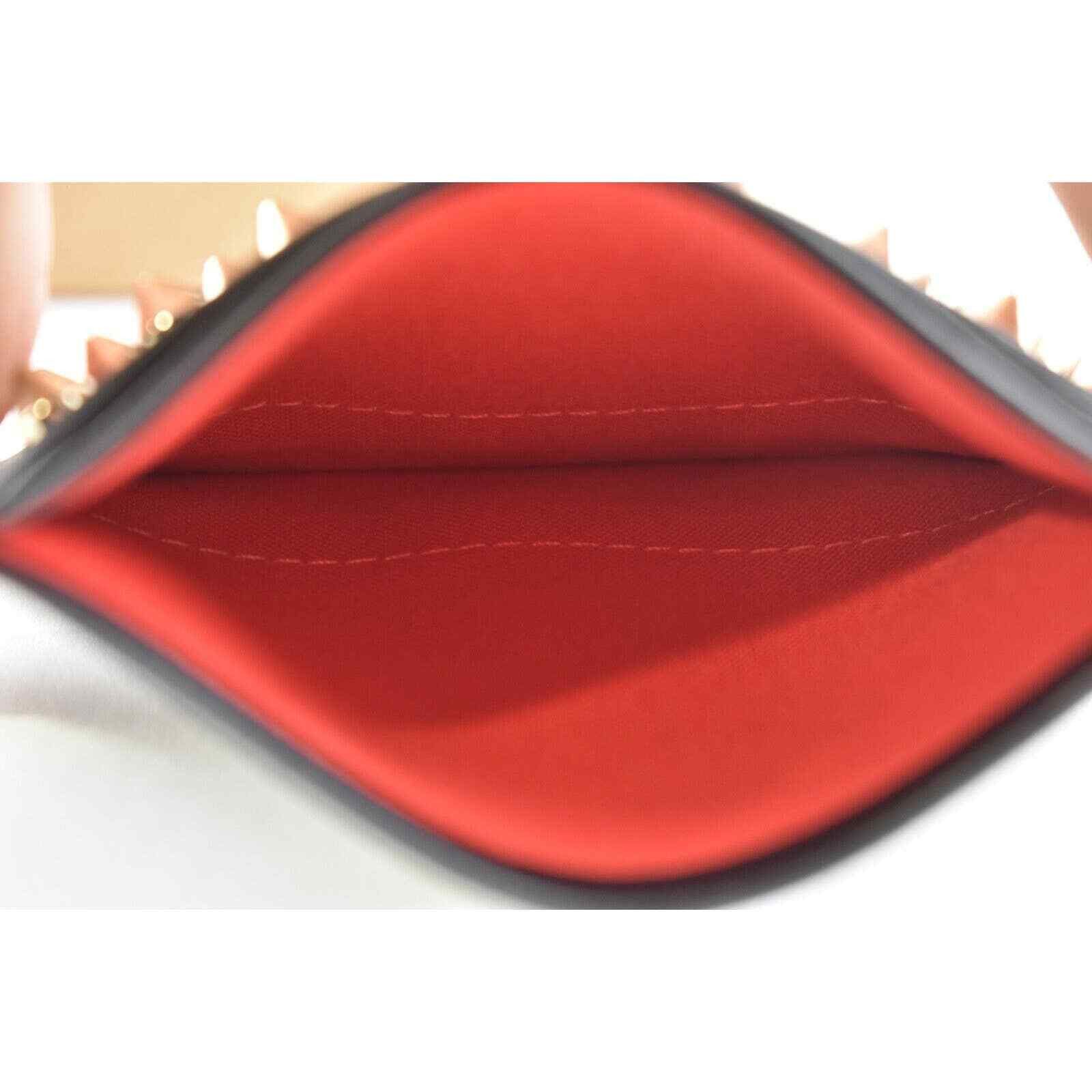 Christian Louboutin Christian Louboutin Gold Spike Credit Card Holder Wallet Size ONE SIZE - 9 Thumbnail