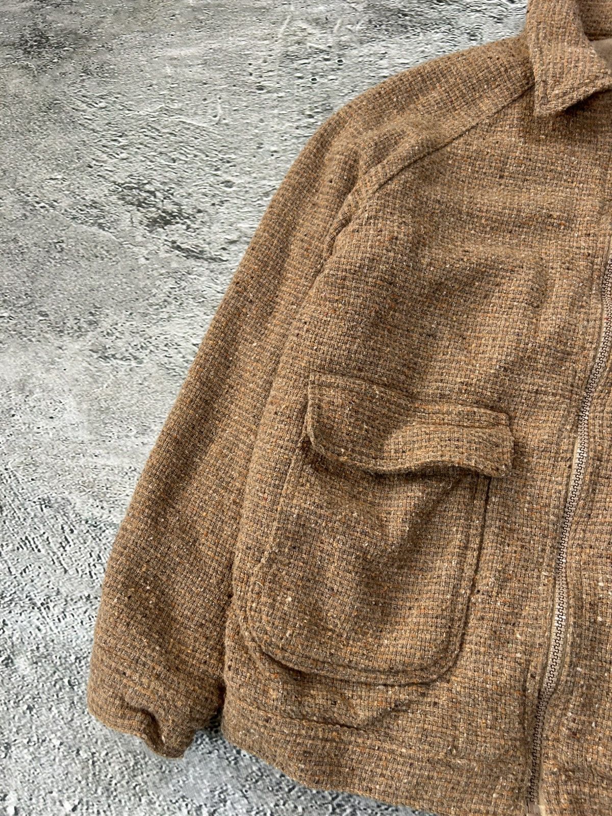 Other Italian true vintage wool jacket brown 60s Size US L / EU 52-54 / 3 - 3 Thumbnail