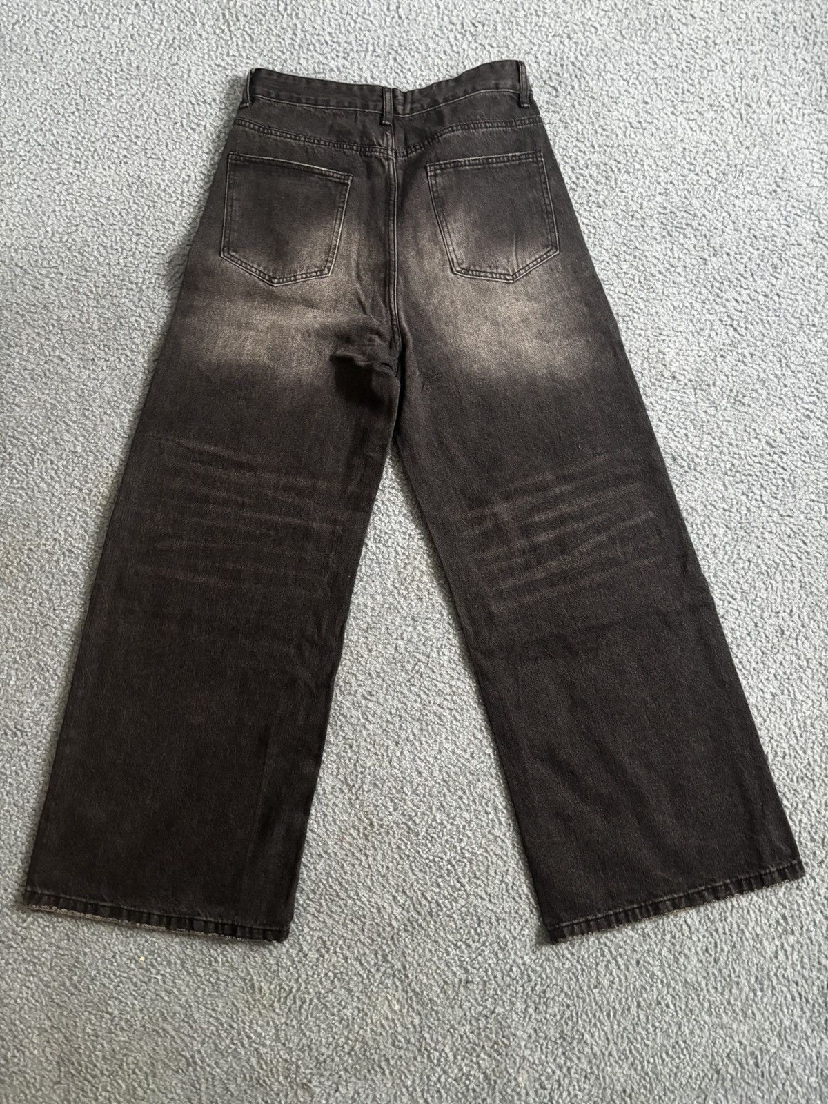 Other Baggy Wide Leg Faded Black Skater Jeans Size US 32 / EU 48 - 2 Thumbnail