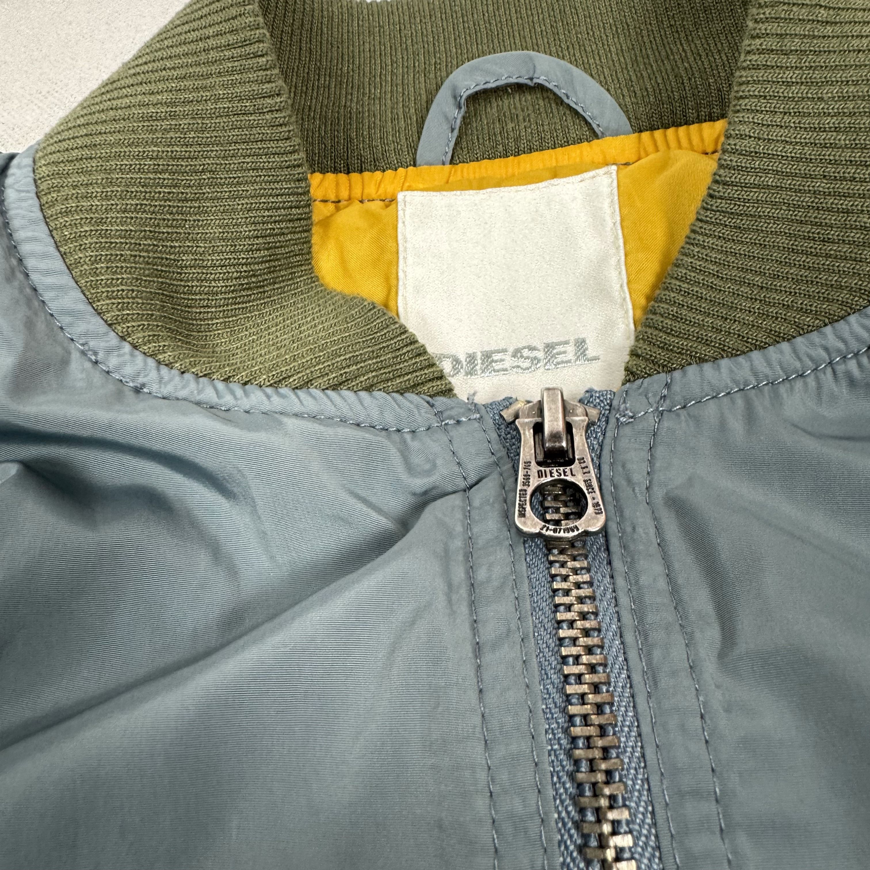Diesel Diesel Green Gray Cotton Sea Of Style Bomber Jacket 2XL Size US M / EU 48-50 / 2 - 10 Thumbnail