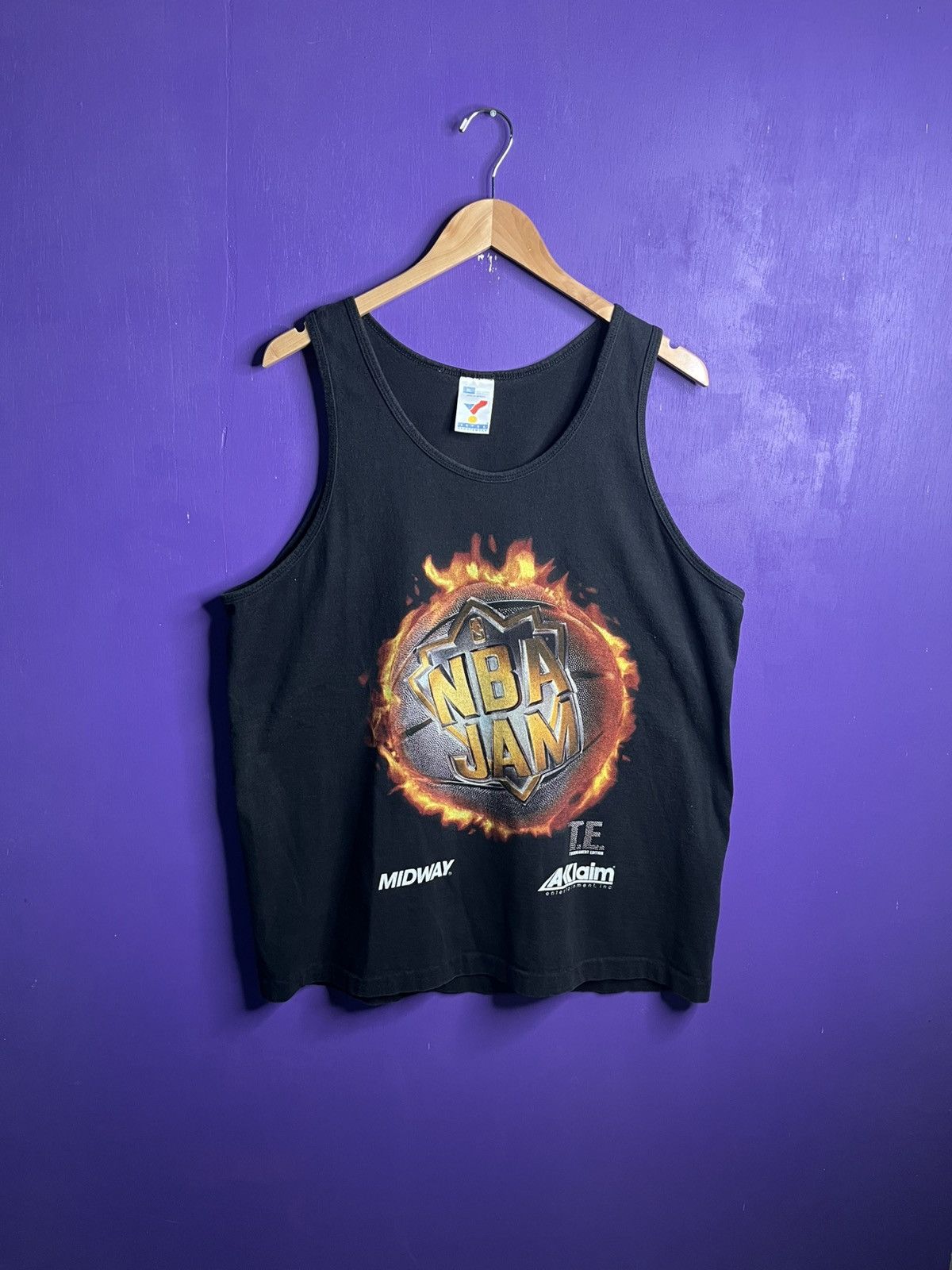 Vintage 90s NBA Jam video game promo tank top