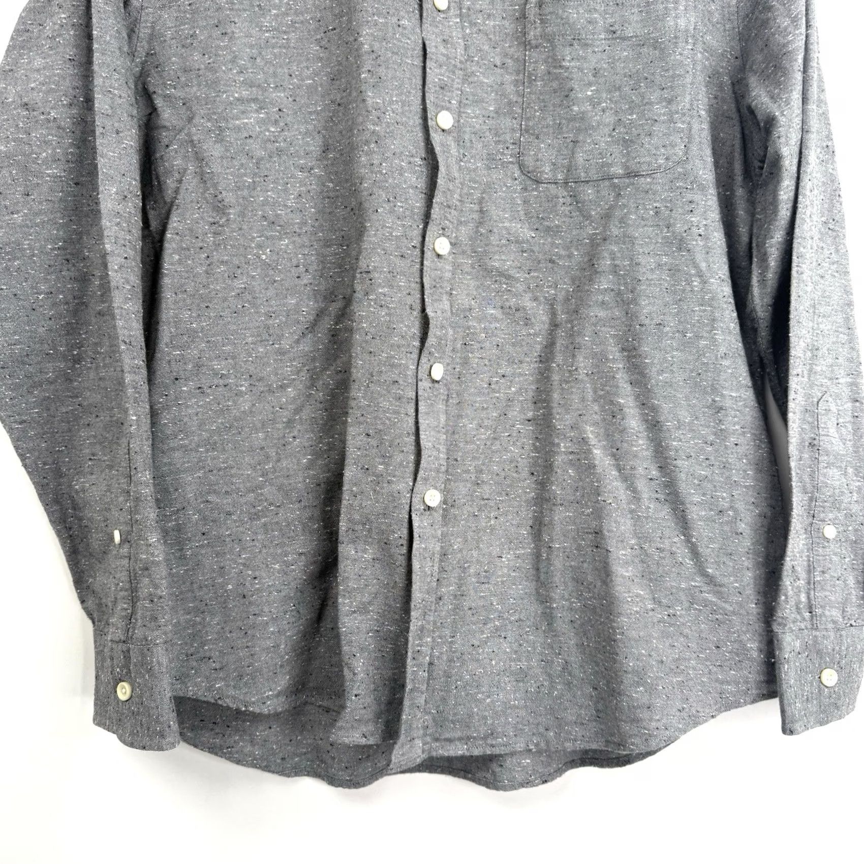 Taylor Stitch Taylor Stitch Shirt Mens 42 Button-Up Gray Long Sleeve Cotton Linen Organic Classic Casual Travel Size US XL / EU 56 / 4 - 6 Thumbnail