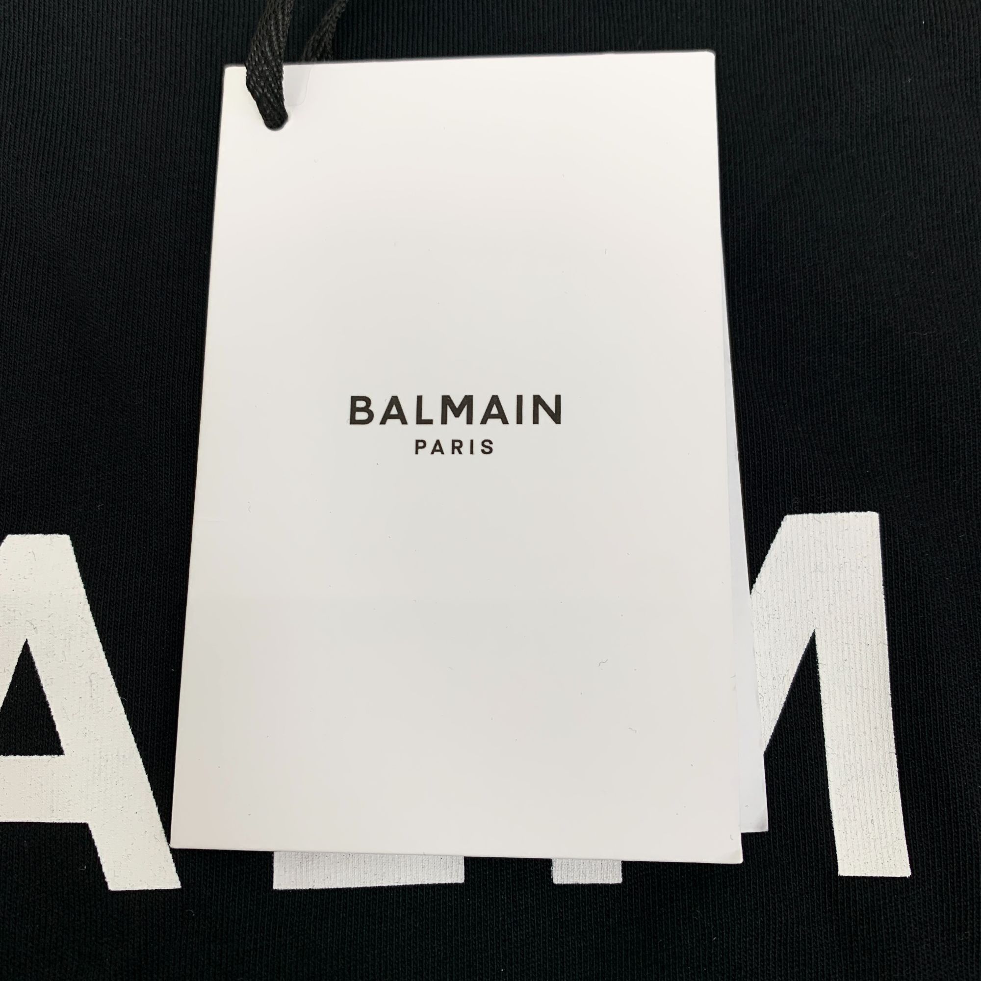 Balmain Balmain Black Logo Letter Printed Cotton Round-Neck Casual V Size M / US 6-8 / IT 42-44 - 2 Thumbnail