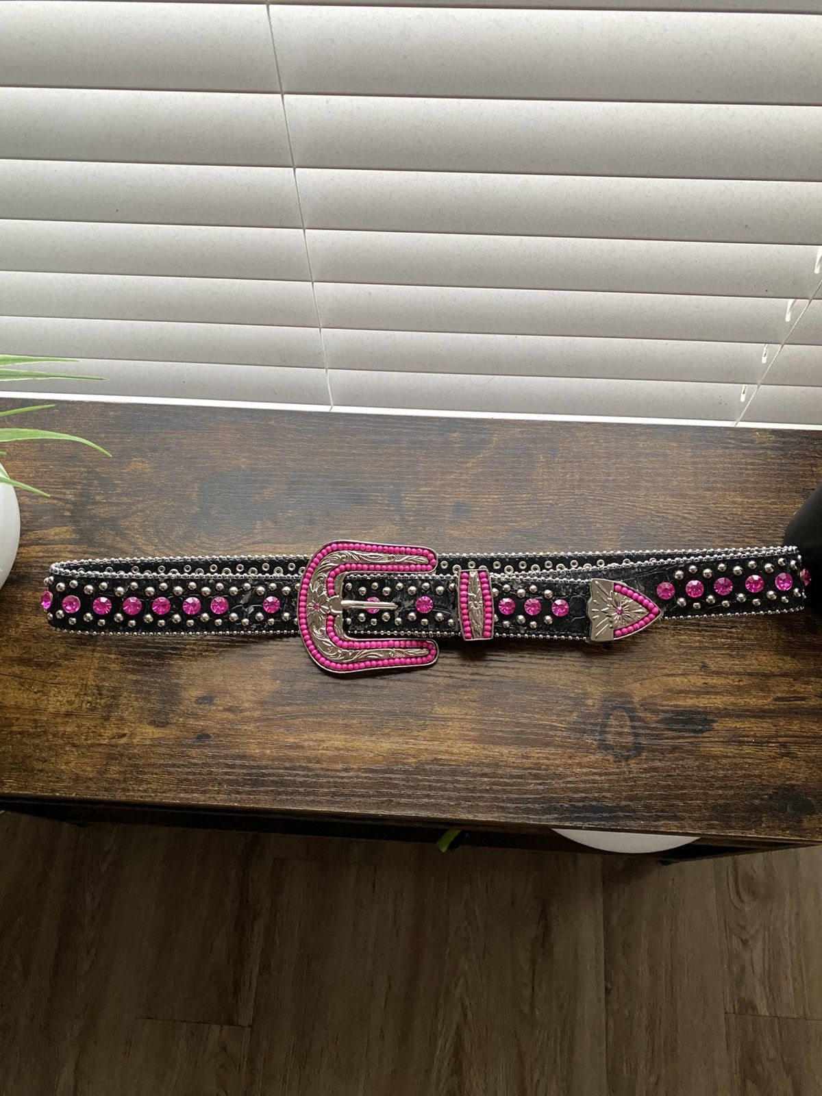 Other Y2K Crystal Western Rhinestone Belt Size 34 - 3 Thumbnail