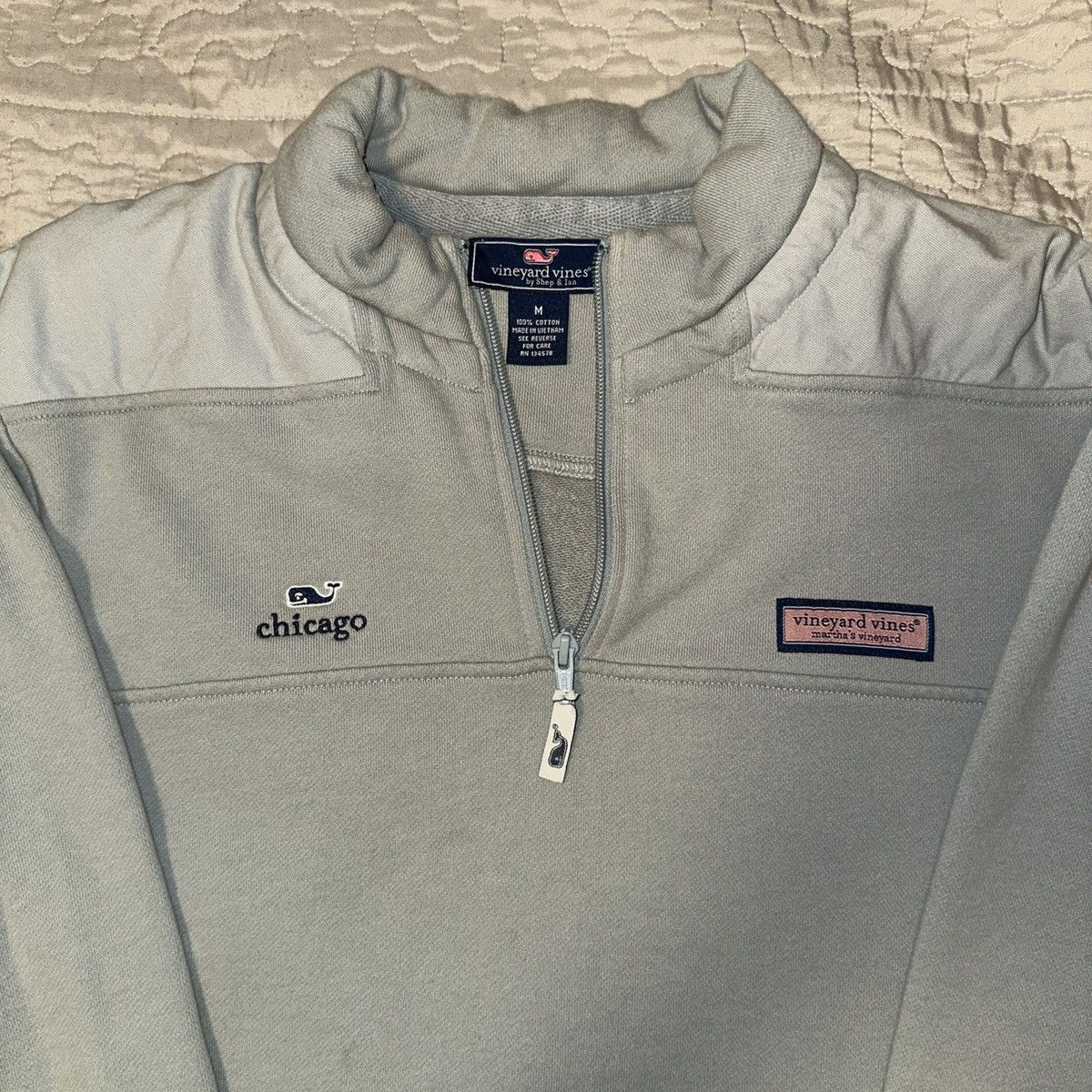 Vineyard Vines Vineyard Vines Chicago Quarter Zip Size US M / EU 48-50 / 2 - 2 Thumbnail