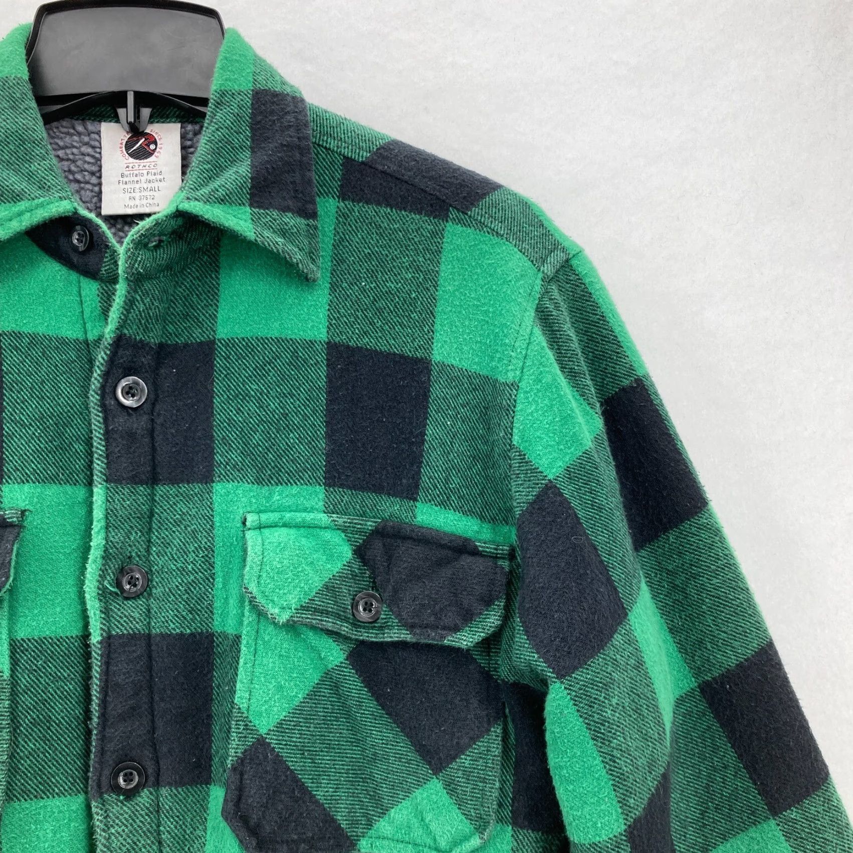 Rothco Rothco Buffalo Plaid Flannel Shirt Jacket Shacket Mens Small Green Size US S / EU 44-46 / 1 - 3 Thumbnail