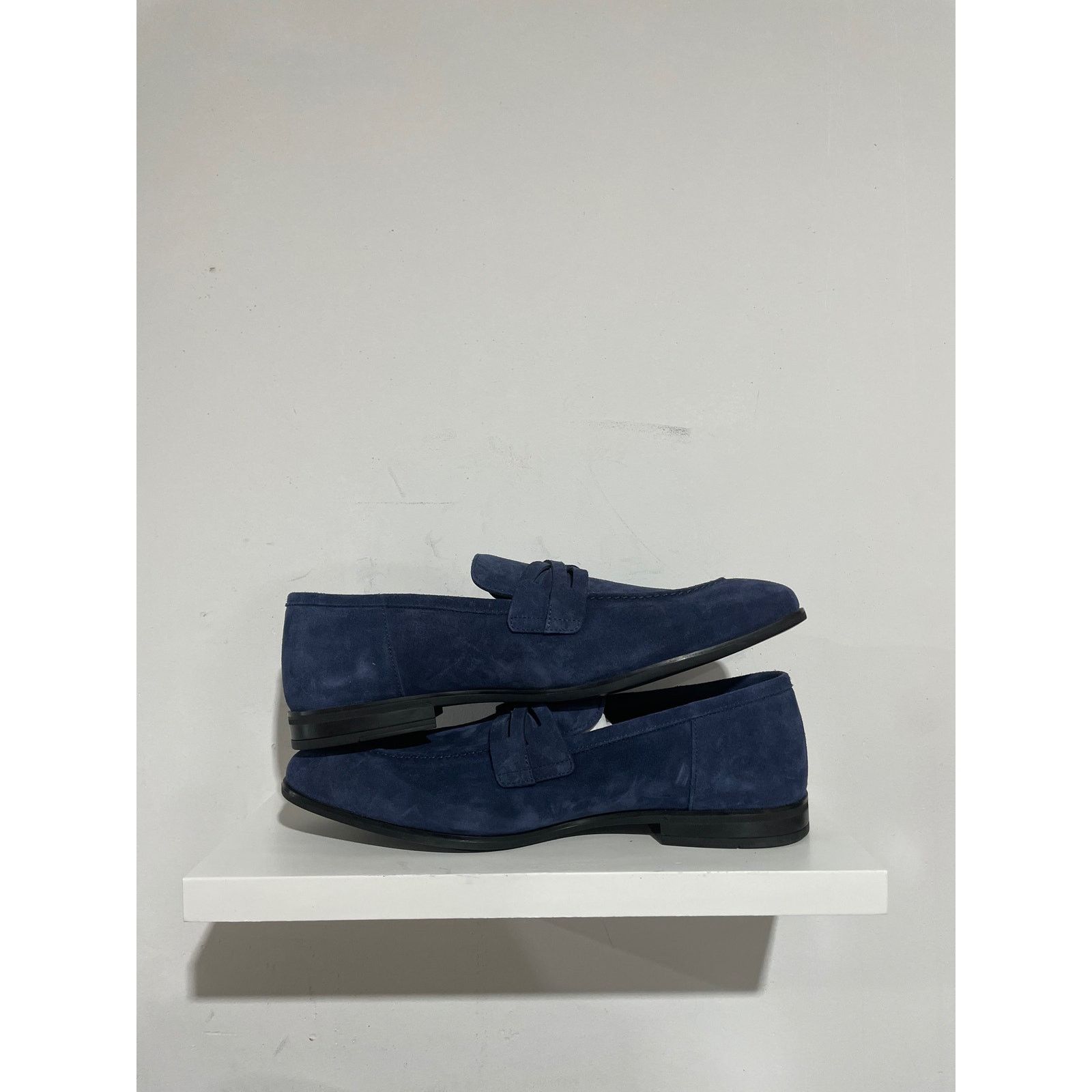 Stuart Weitzman STUART WEITZMAN NAVY BLUE LOAFERS Size US 15 / EU 48 - 1 Thumbnail