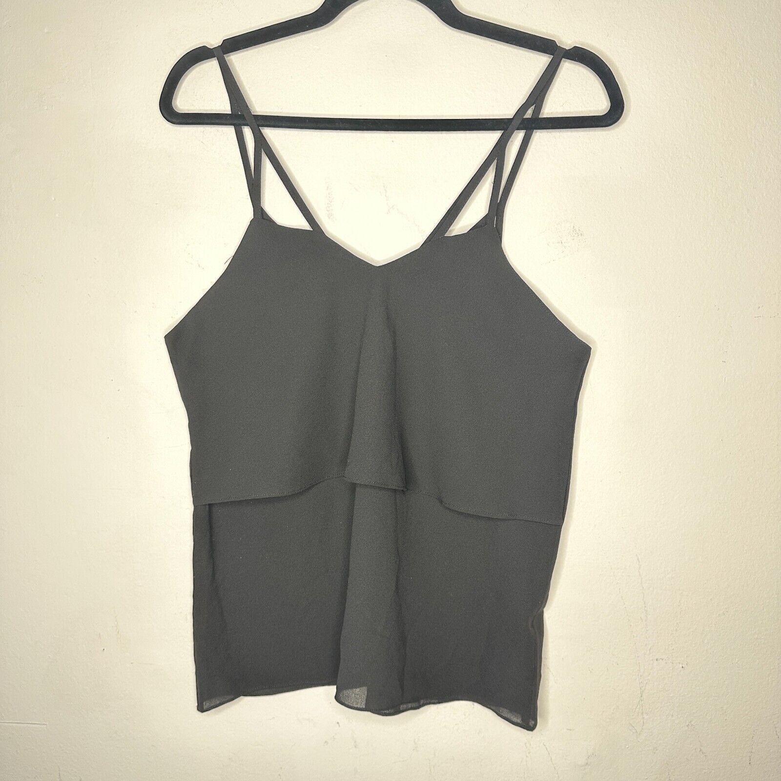 Other Love Riche Sexy Black Tiered Layer Vneck Cami Top Blouse S Size S / US 4 / IT 40 - 13 Thumbnail
