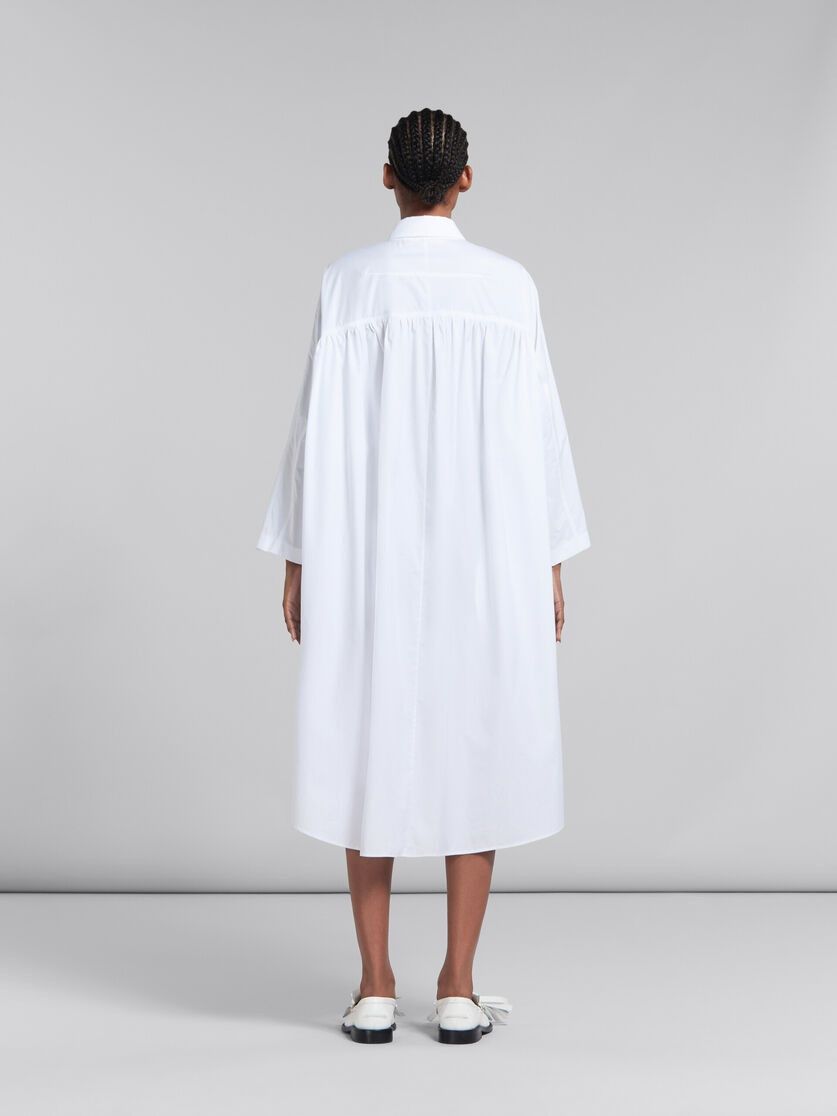 Marni o1w1db10125 Bio Poplin Oversized Shirt Dress in White Size XL / US 12-14 / IT 48-50 - 4 Thumbnail