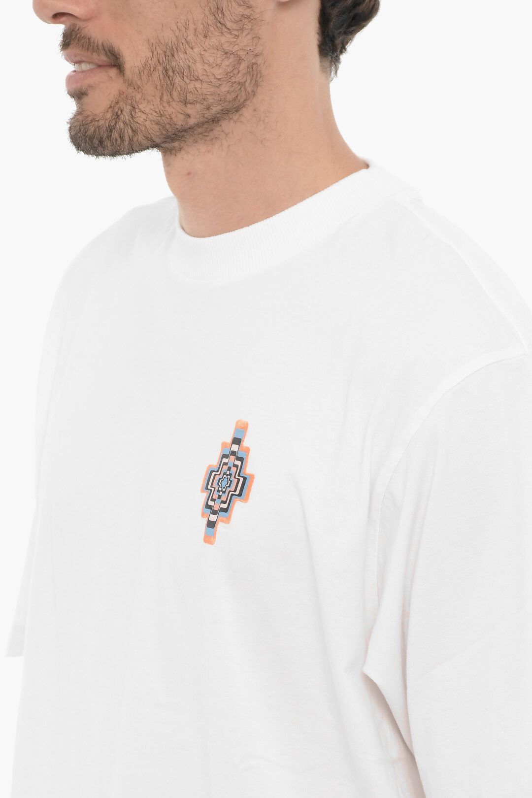 Marcelo Burlon og1mm0824 Optical Cross Crewneck T-Shirt in White Size US M / EU 48-50 / 2 - 3 Thumbnail