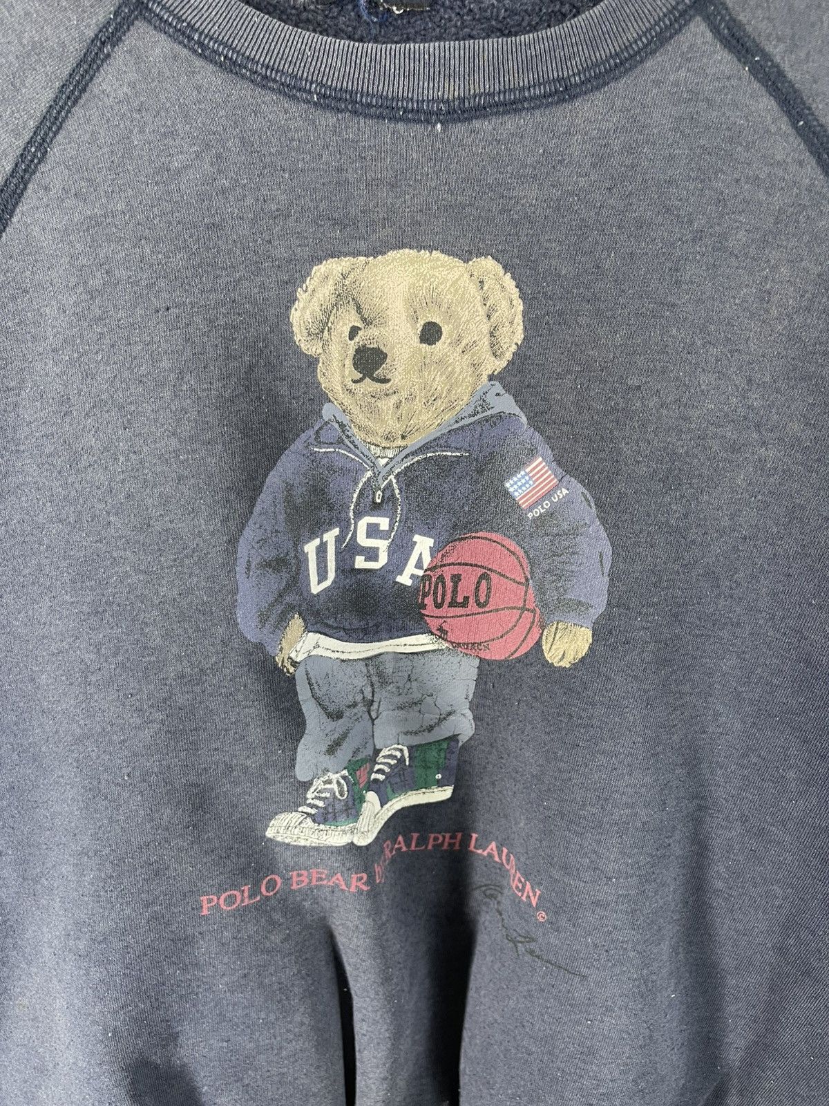 Polo Ralph Lauren Vintage Polo Bear by Ralph Lauren Distressed Sweatshirt Size US M / EU 48-50 / 2 - 3 Thumbnail