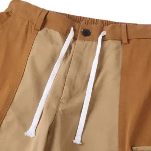 Japanese Brand 21SS Tokyo Union Khaki Patchwork Shorts Size US 31 - 3 Thumbnail