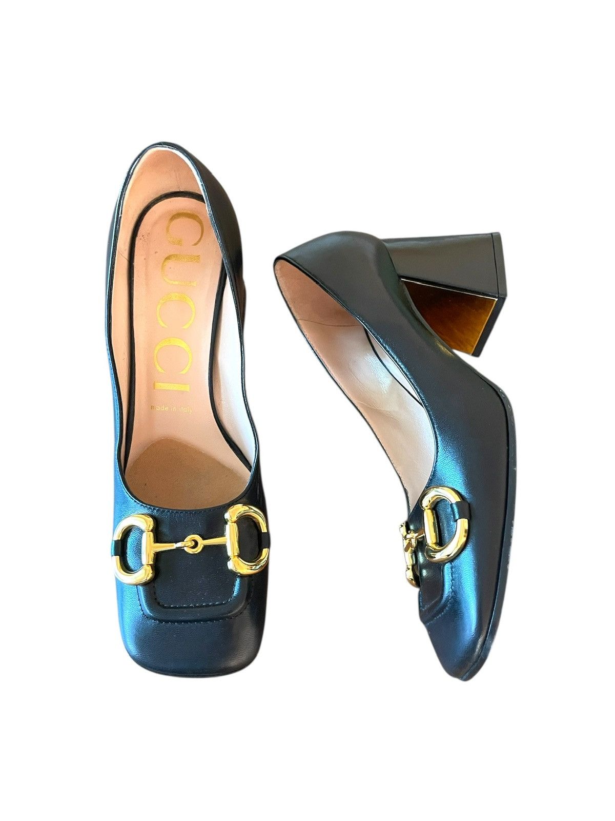 Gucci Gucci Baby Bit Horsebit Pumps Black Leather Size US 7.5 / IT 37.5 - 2 Thumbnail