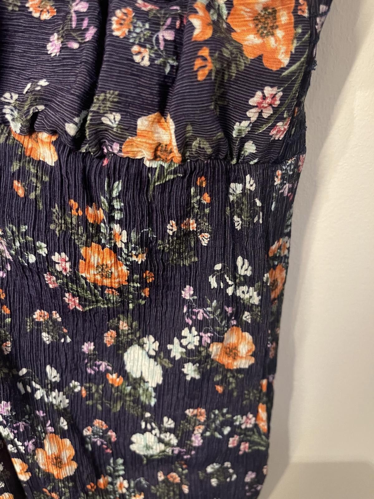 Designer A Beautiful Soul blue floral jumpsuit Size ONE SIZE - 3 Thumbnail