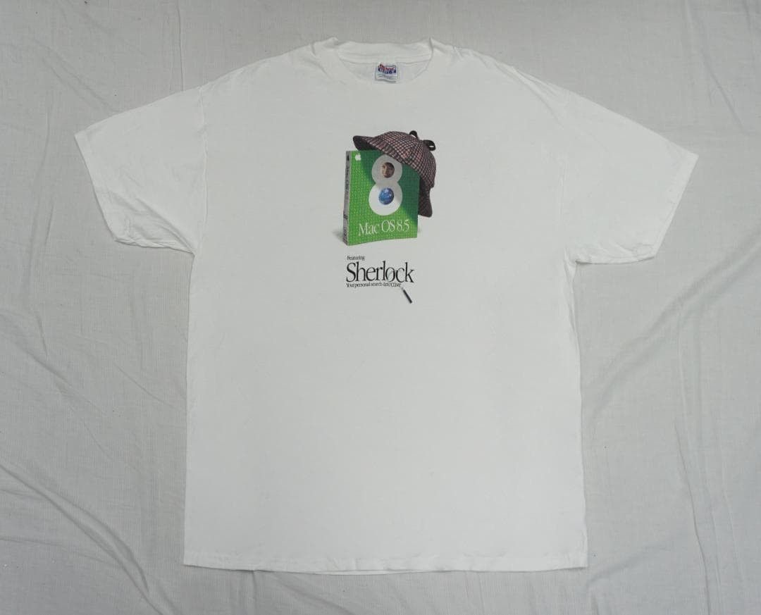 Vintage 90's Apple Mac OS "Sherlock" Tシャツ ビンテージ Size US L / EU 52-54 / 3 - 1 Thumbnail