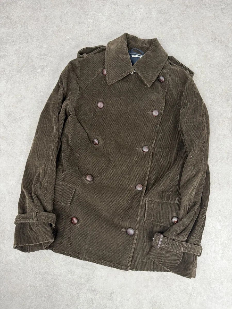Miu Miu 1990s Miu Miu Officer Buttoned Velvet Caban Jacket Size US S / EU 44-46 / 1 - 5 Thumbnail