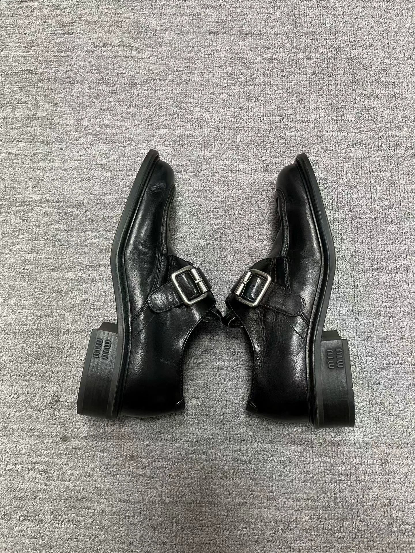 Miu Miu MIU MIU square-toe buckle leather shoes Size US 6.5 / IT 36.5 - 5 Thumbnail