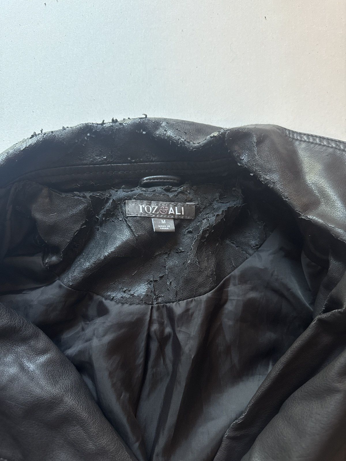 Other Vintage Roz&Ali Womens Moto Jacket Size M / US 6-8 / IT 42-44 - 3 Thumbnail