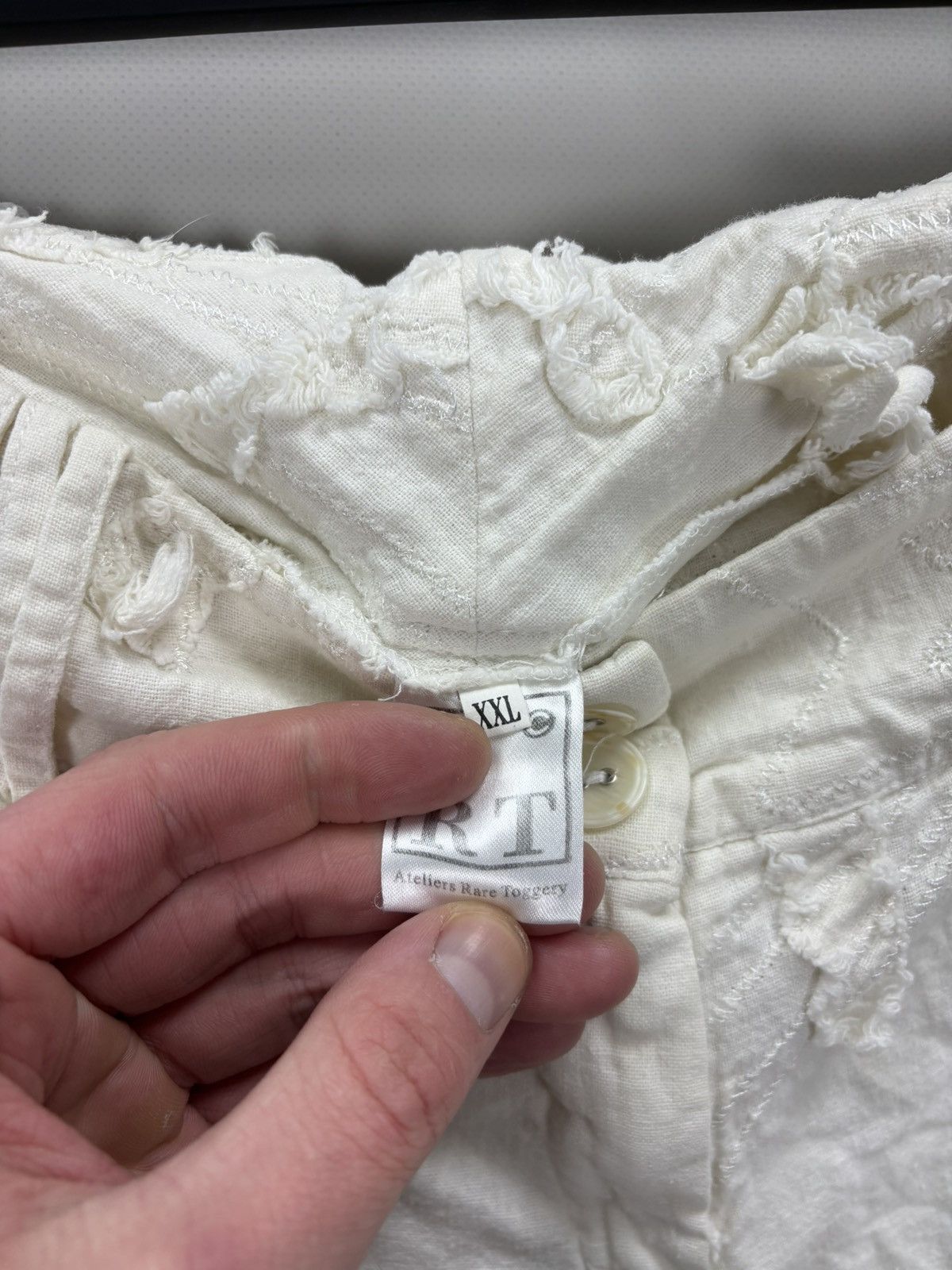 Other Womens linen pants Y2k style ART Size XL/XXL Color White Size 28" / US 6 / IT 42 - 4 Thumbnail
