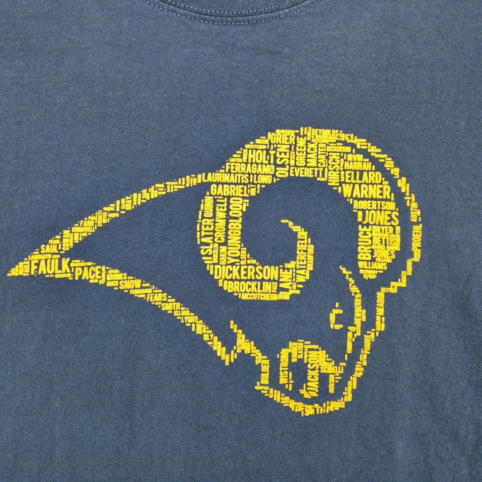 Fruit Of The Loom Vtg 90s-Y2K Era Rams All Time Legends Player Names T-Shirt Size US XXL / EU 58 / 5 - 9 Thumbnail