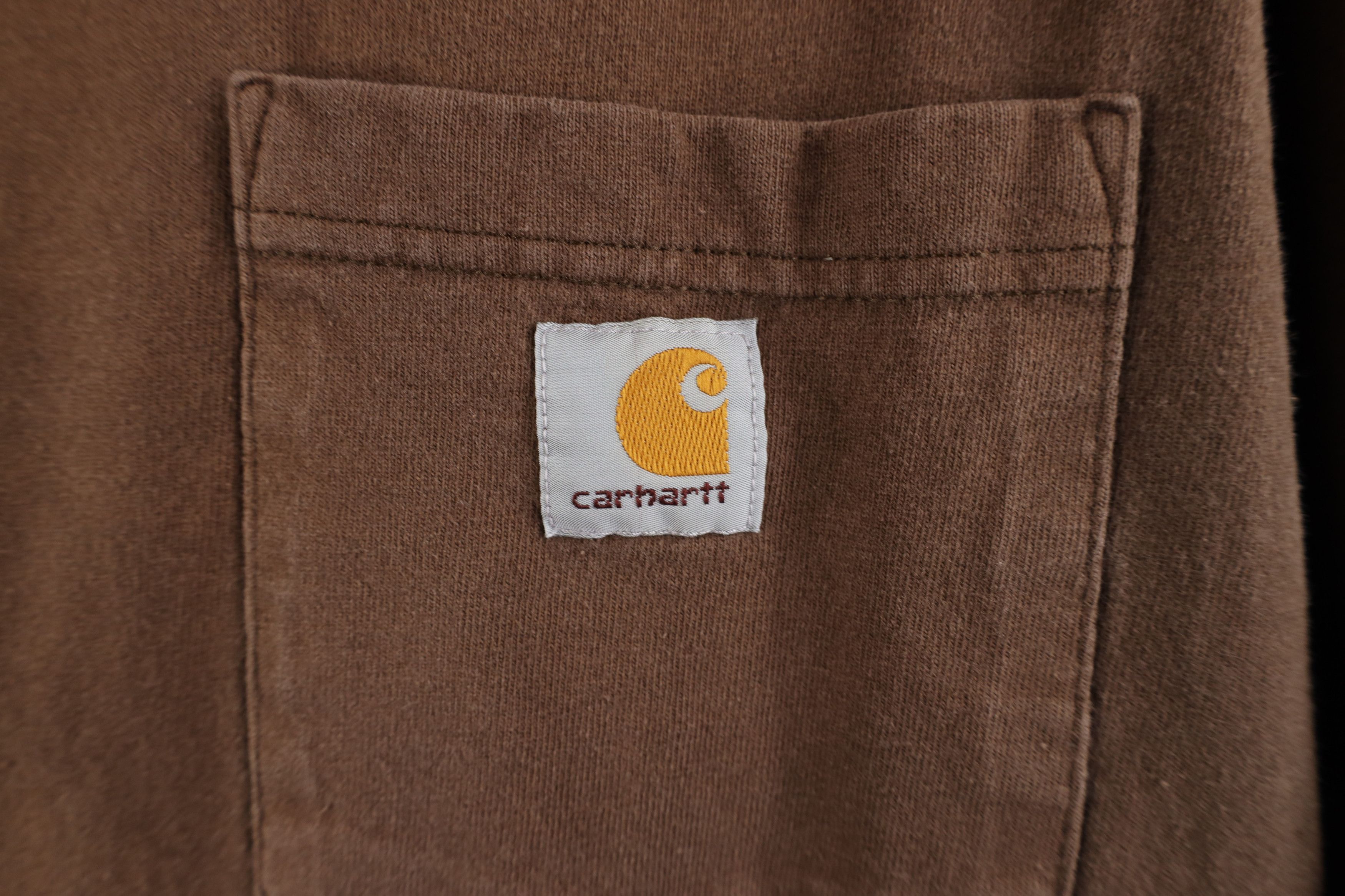 Carhartt × Vintage Vintage Carhartt Spell Out Sun Faded Heavy T-Shirt Brown Size US L / EU 52-54 / 3 - 4 Thumbnail