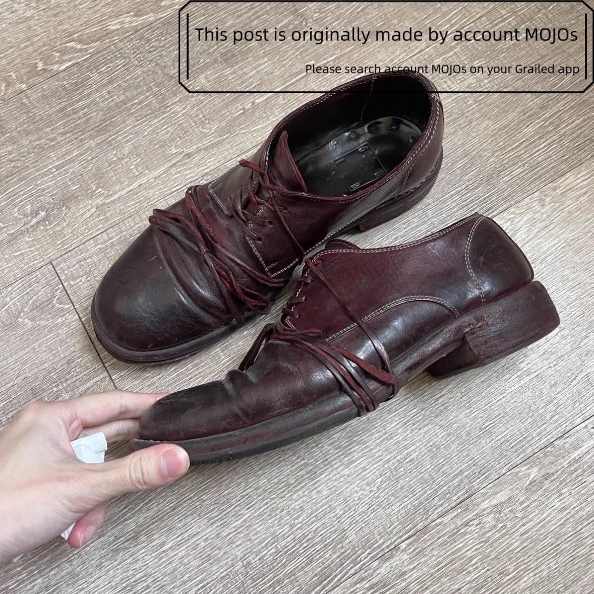 Guidi Sz 41 Guidi 992 Dark Red Derby mojos332 Size US 8 / EU 41 - 4 Thumbnail