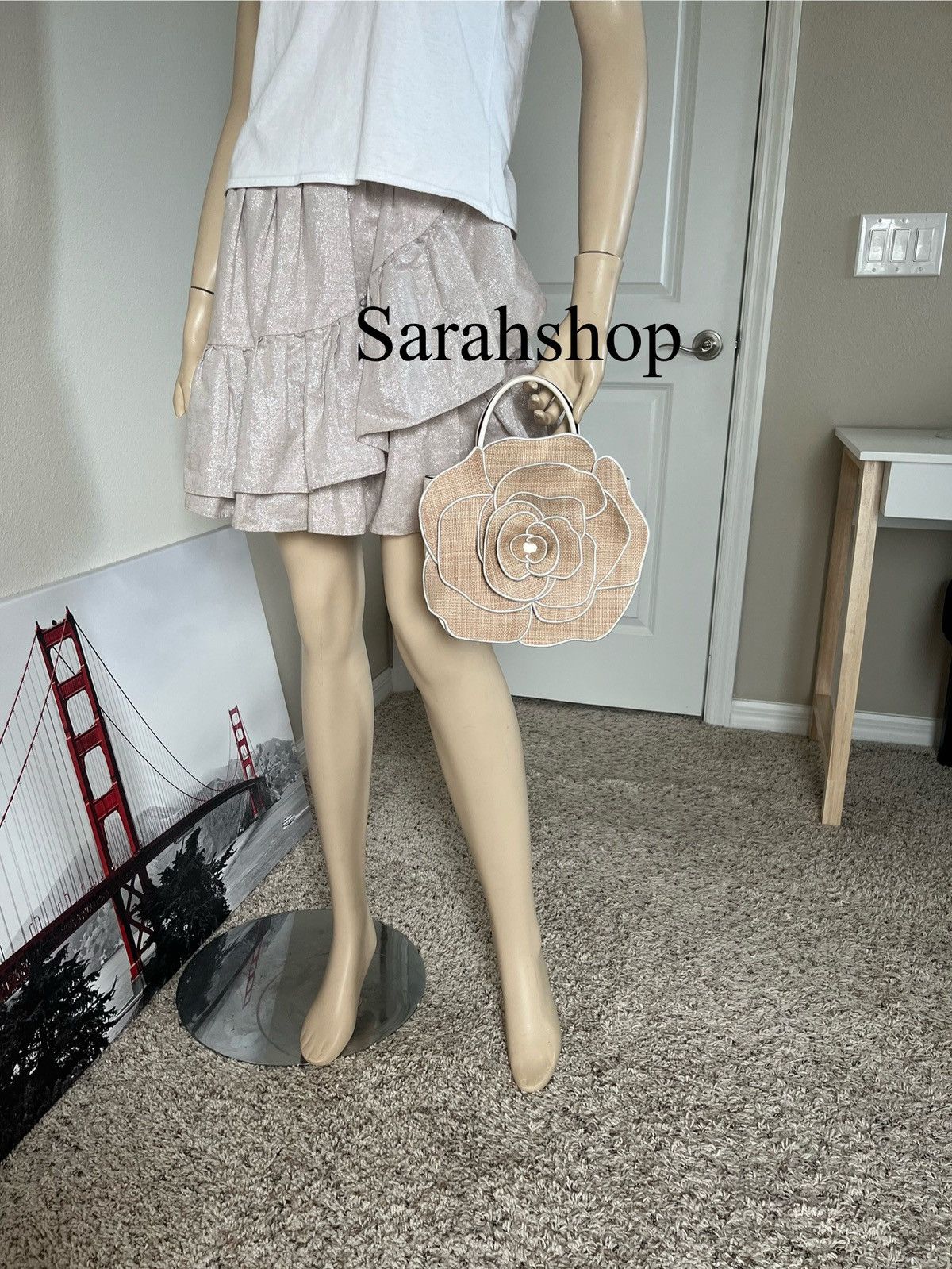 Kate Spade Kate Spade Flora 3D Rose Straw Crossbody Size ONE SIZE - 10 Thumbnail