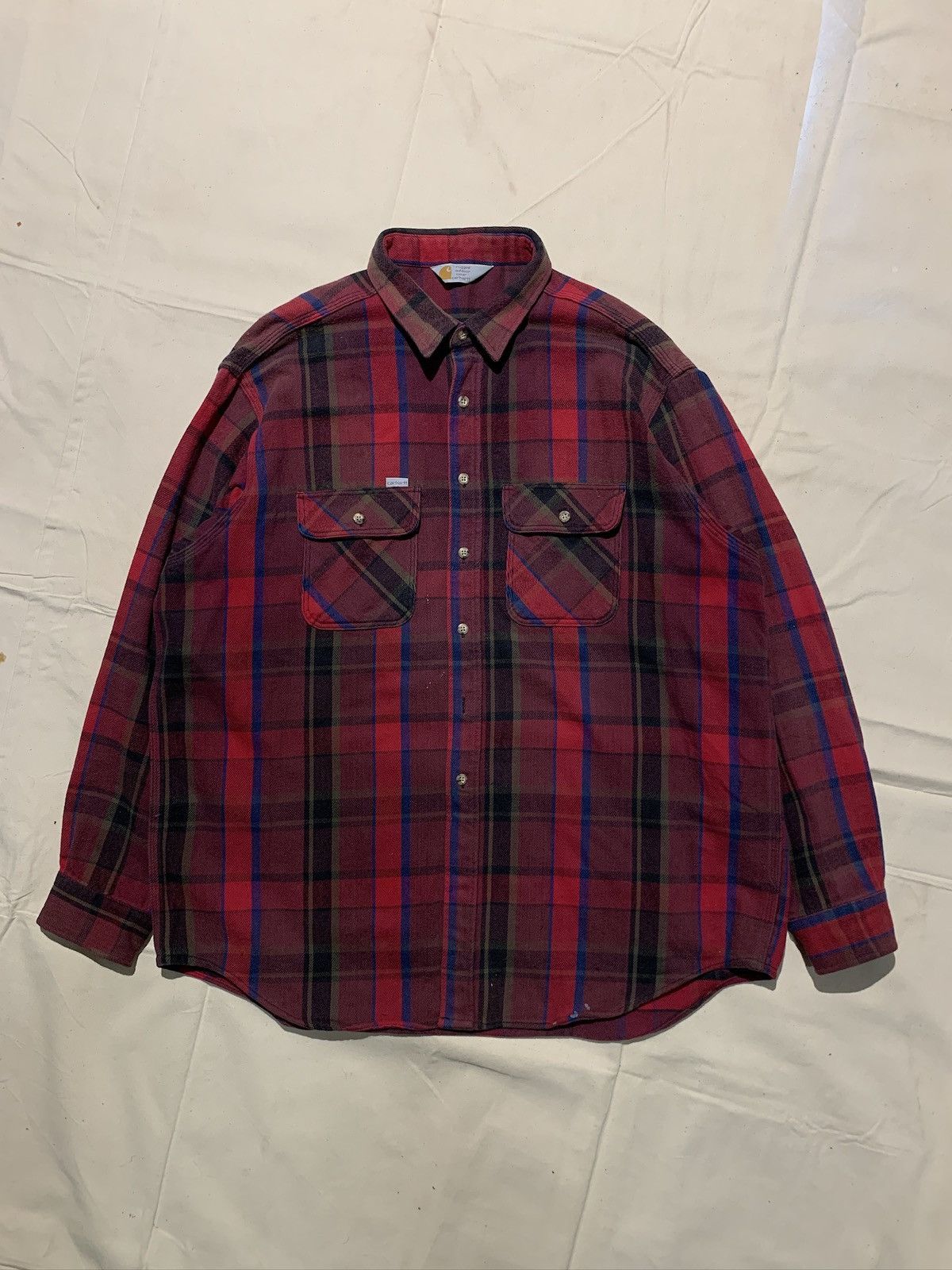 Carhartt Vintage Carhartt Workwear Plaid Flannel Workshirt Size US XL / EU 56 / 4 - 2 Thumbnail