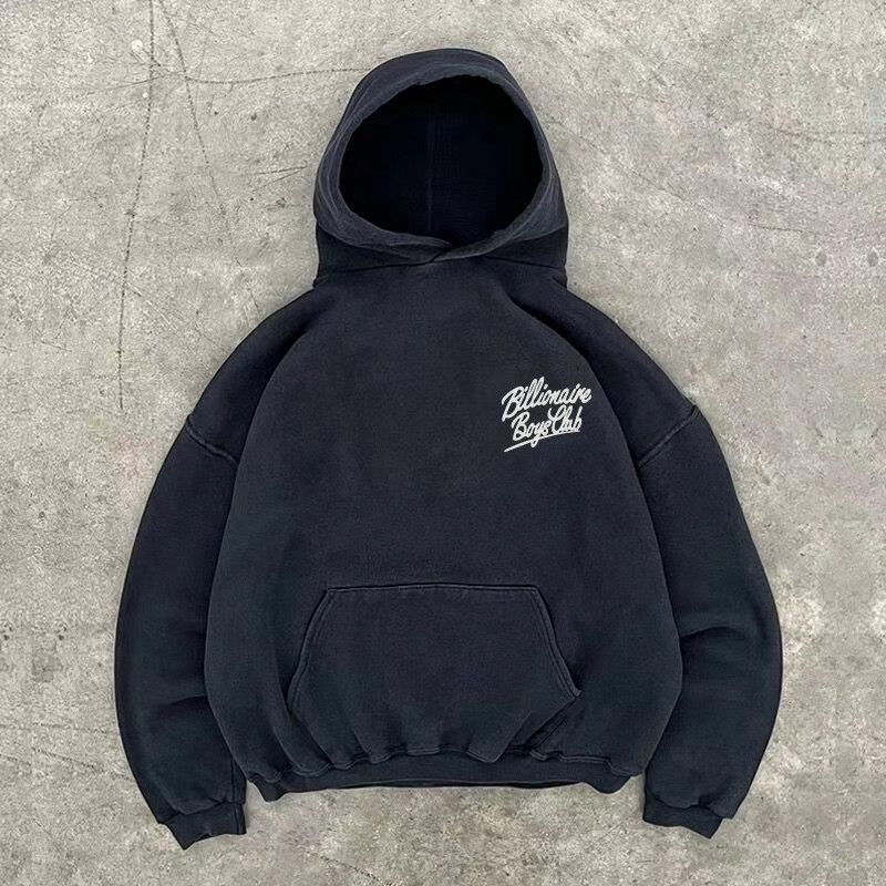 Japanese Brand × Vintage Black loose retro letter print cotton hoodie Size US L / EU 52-54 / 3 - 1 Thumbnail