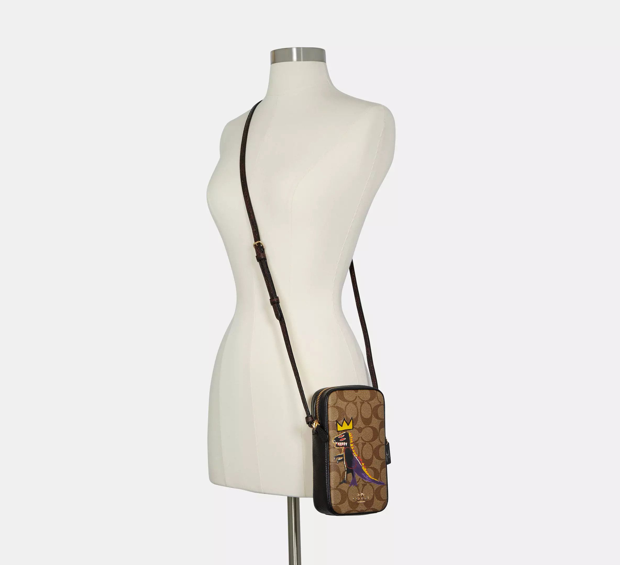 Coach Coach X Jean Michel Basquiat North/South Zip Crossbody C5585 Size ONE SIZE - 10 Thumbnail