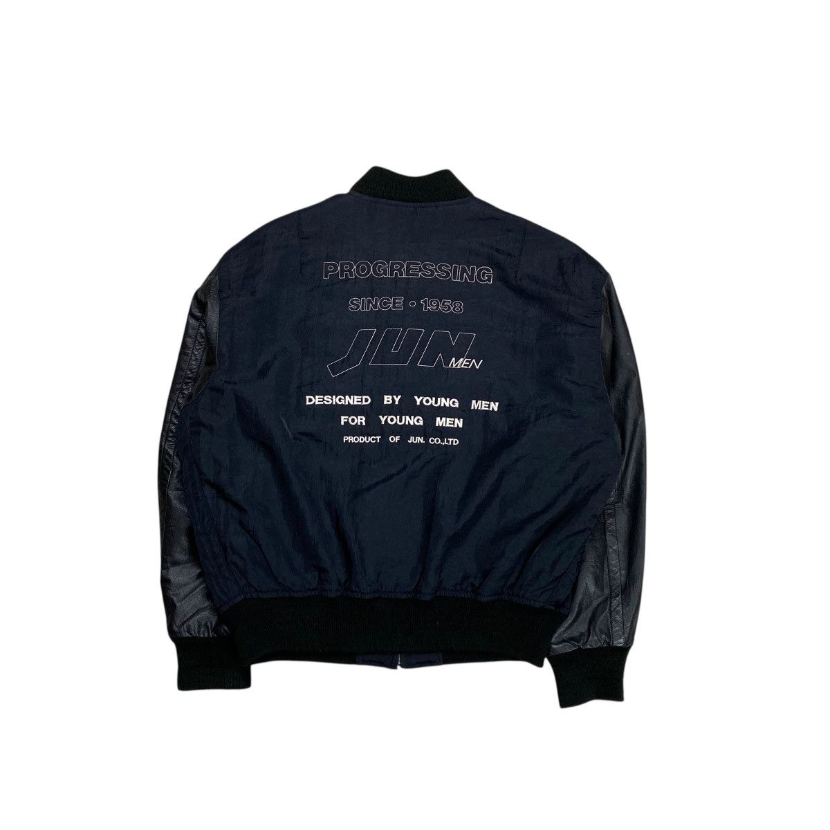 JUN MEN Jun Men Embroidery Varsity Leather Sleeve Jacket Size US M / EU 48-50 / 2 - 1 Thumbnail