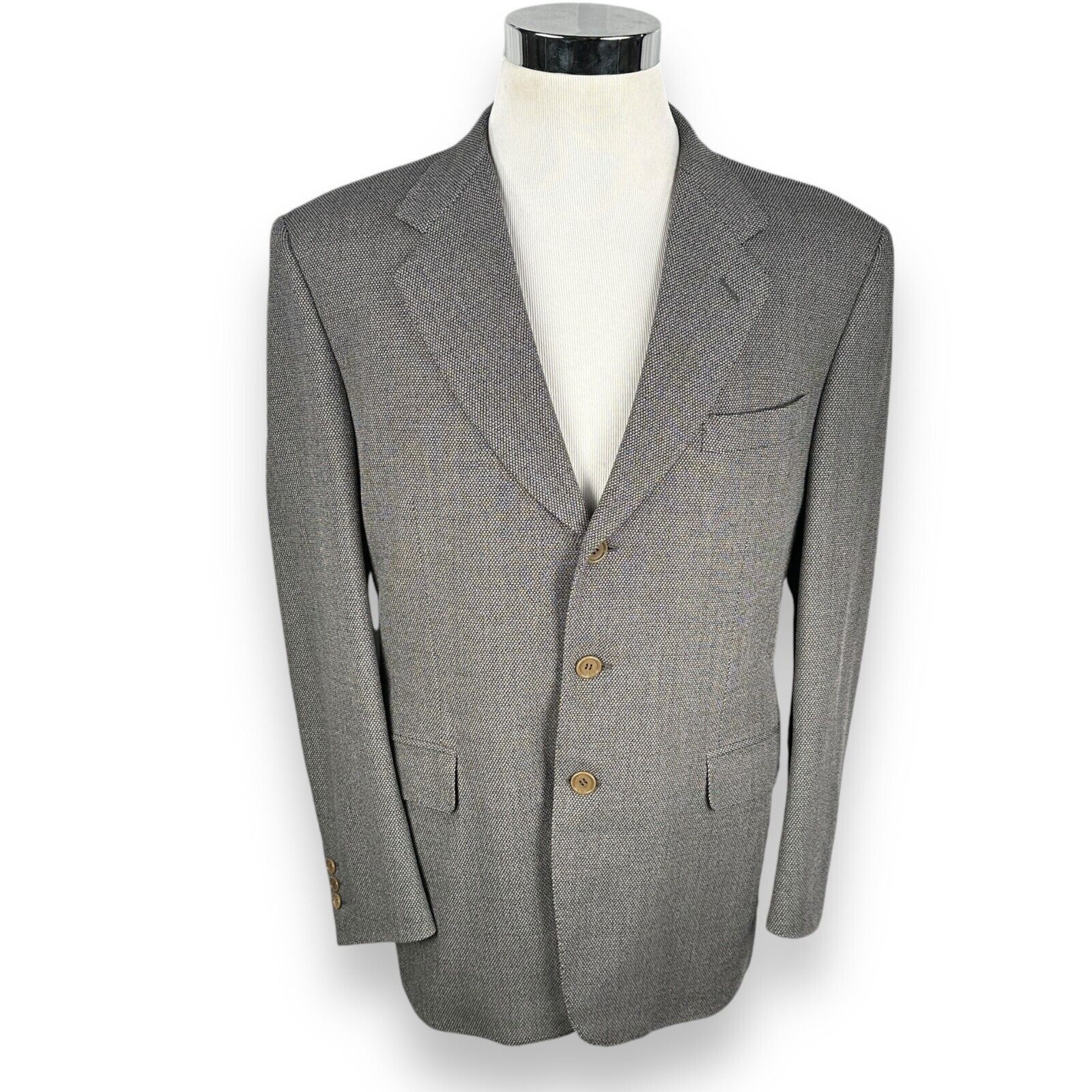 Canali Proposta Sport Coat Blazer Jacket Mens 42R Gray Wool