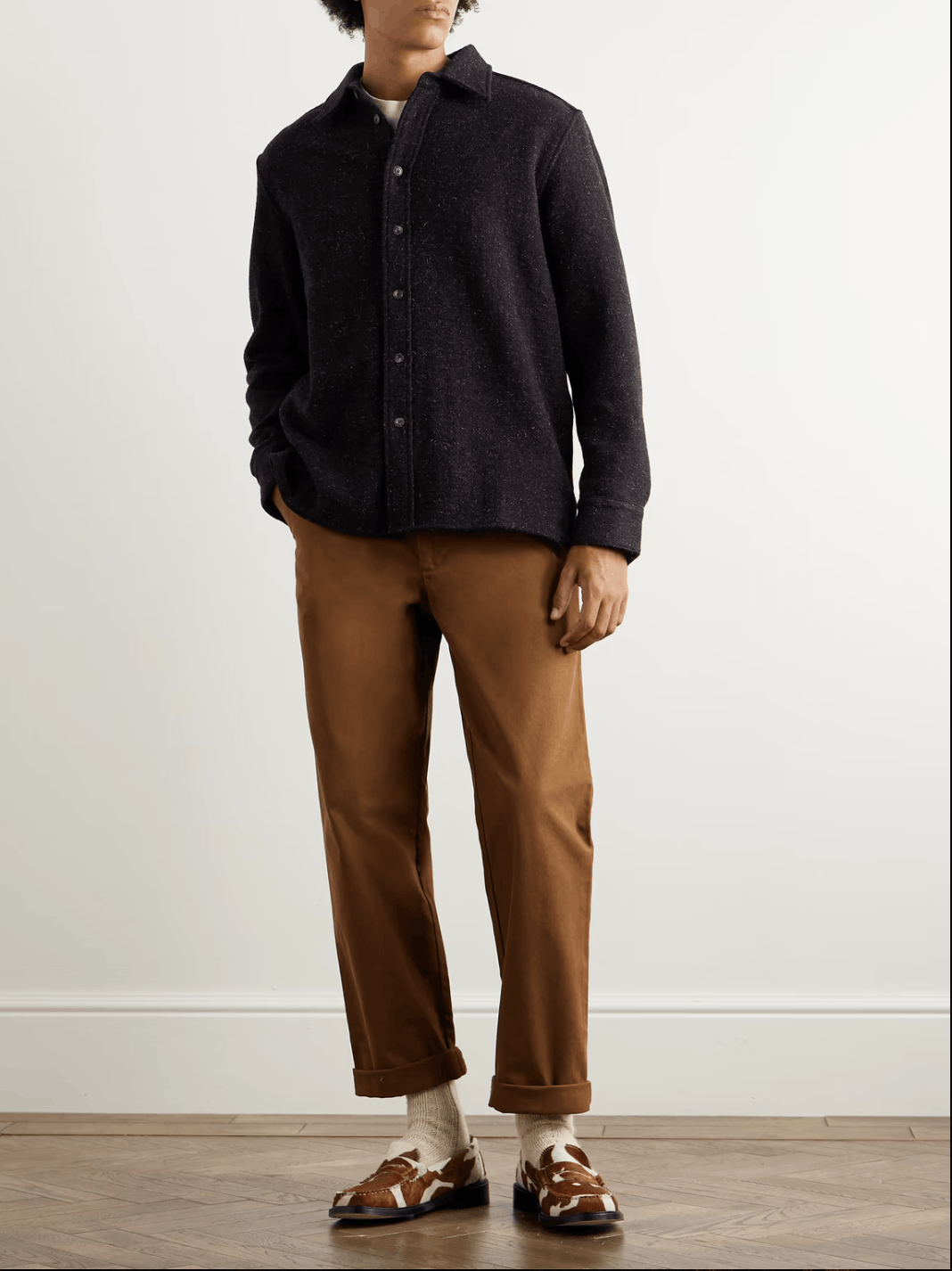 A Kind Of Guise Dullu Brushed Mélange Wool Shirt XL Size US XL / EU 56 / 4 - 2 Thumbnail