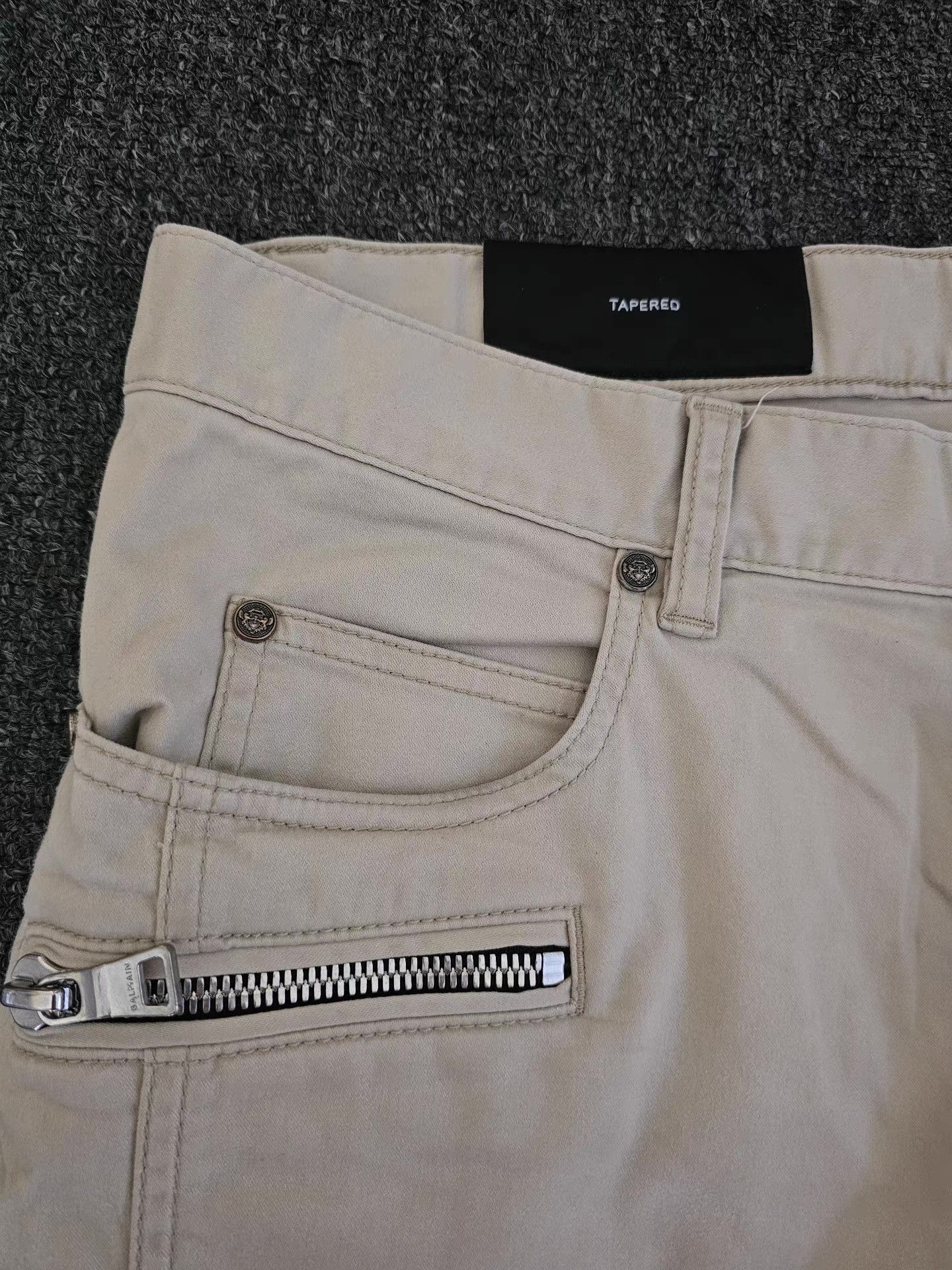 Balmain Balmain beige moto casual pants Q4 Size US 38 / EU 54 - 3 Thumbnail