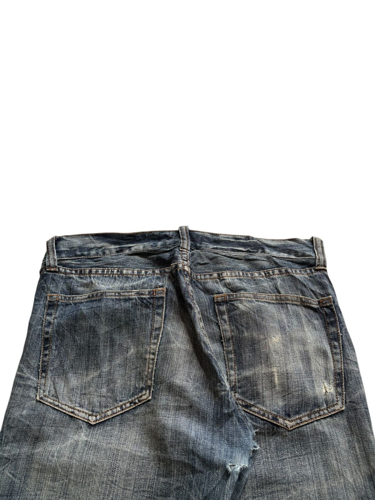 Japanese Brand Vintage Japanese Brand Crack Wash Distressed Flare Jeans Size US 32 / EU 48 - 9 Thumbnail