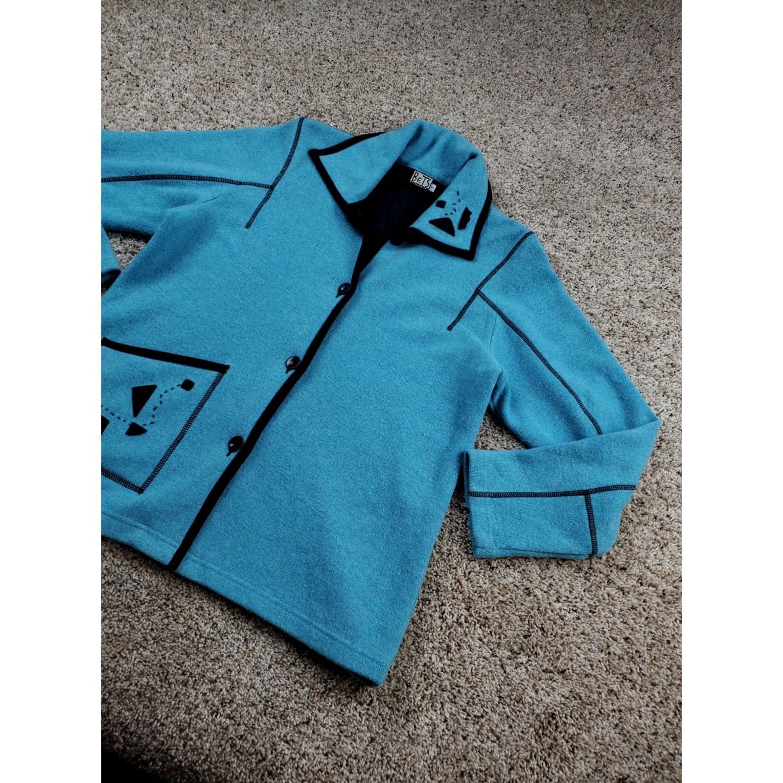 Vintage VINTAGE Bets By Canvasbacks Jacket Small Womens Blue Wool Blend Button Up USA Made Size S / US 4 / IT 40 - 2 Thumbnail