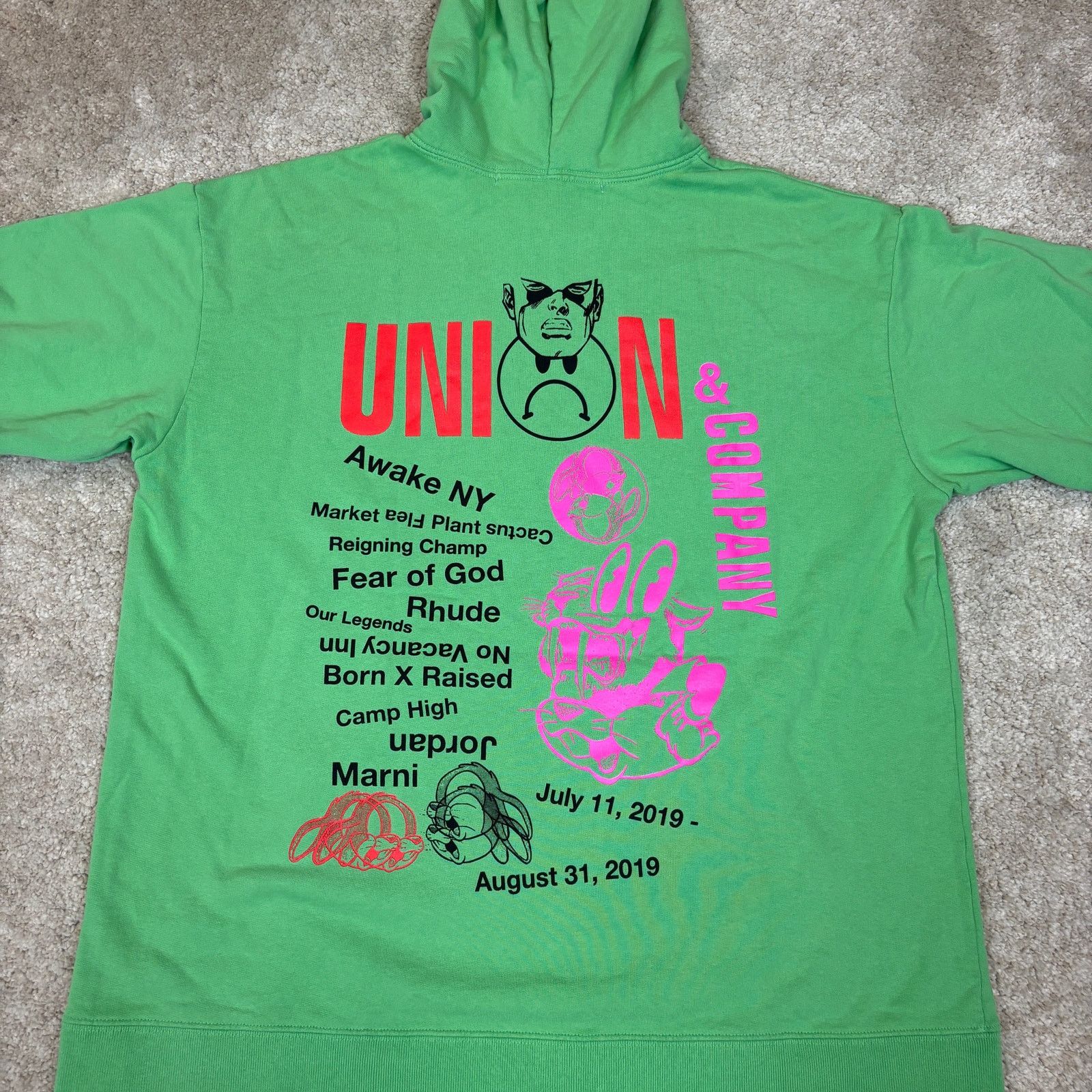 Awake NY × Cactus Plant Flea Market × Union LA Rare Union & Company Los Angeles Collab Hoodie Men's Large Size US L / EU 52-54 / 3 - 2 Thumbnail